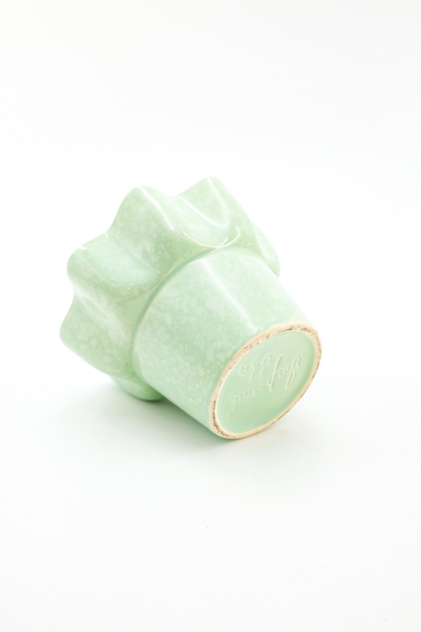 Imperial Glass Green Fluted Bowl / インペリアルガラス グリーン フルーツボウル