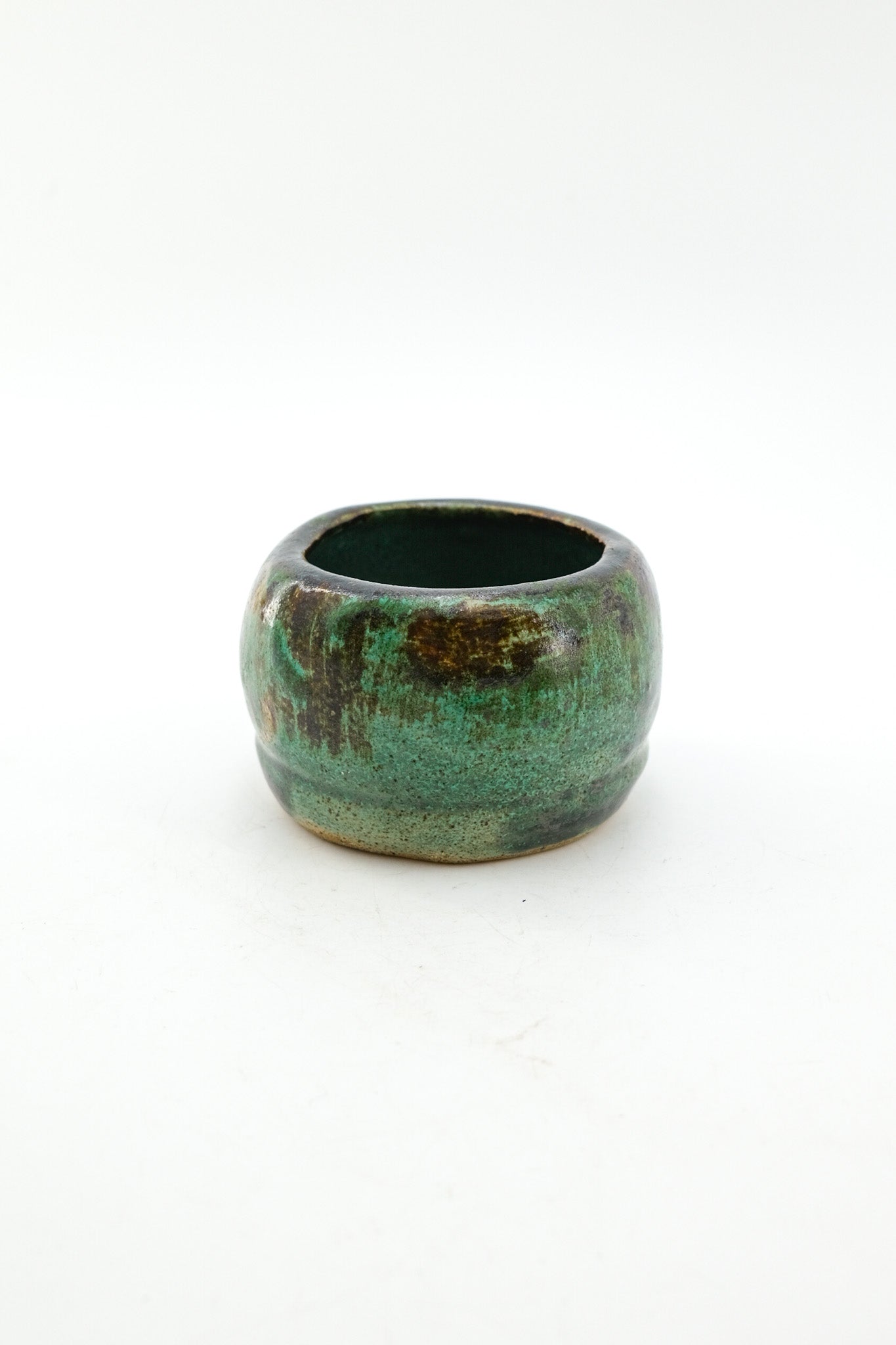 Rustic Green Glazed Ceramic Bowl / ラスティック グリーン釉薬 セラミックボウル