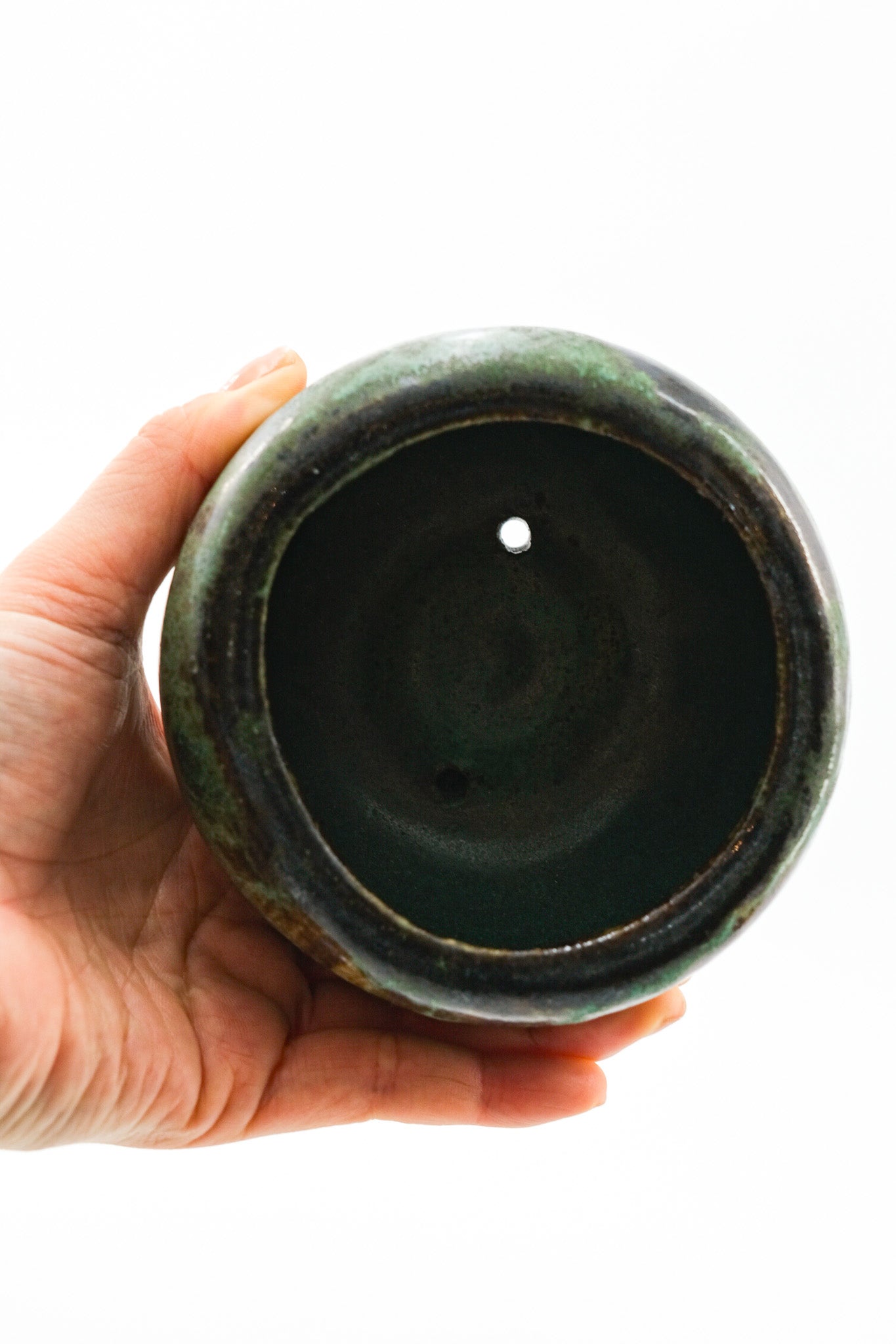 Rustic Green Glazed Ceramic Bowl / ラスティック グリーン釉薬 セラミックボウル