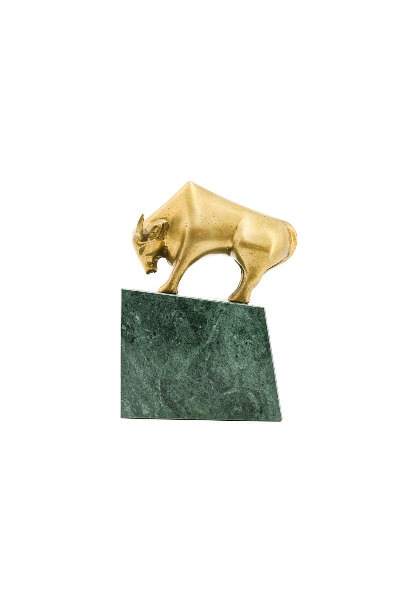 Brass Bull Figurine on Marble Base / 真鍮の牡牛オブジェ