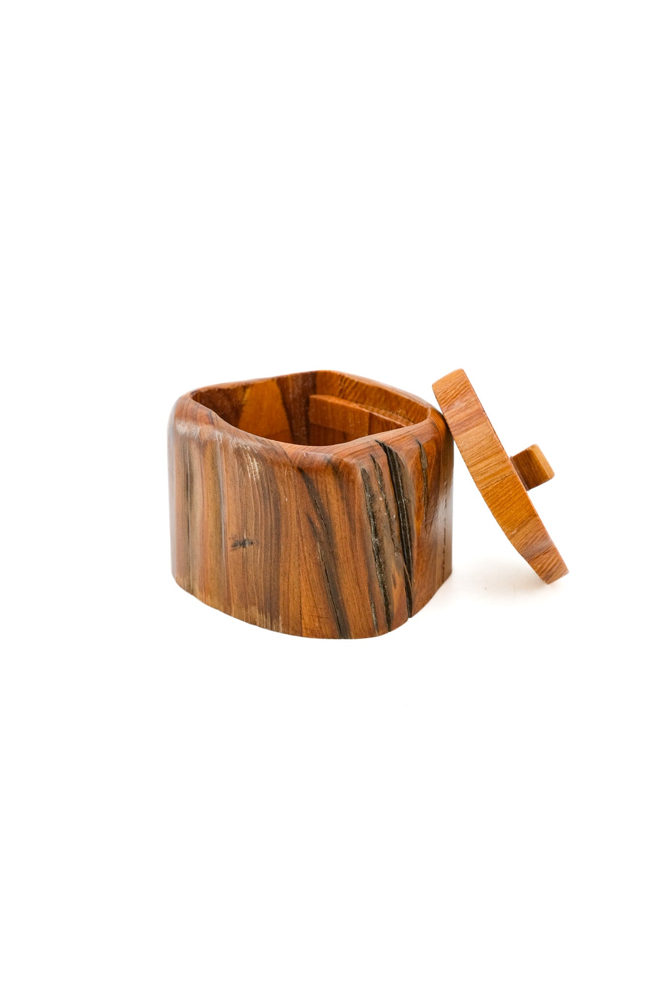 Cliff Mire Cypress Wood Lidded Box (2000) / ハンドメイド蓋付きBOX
