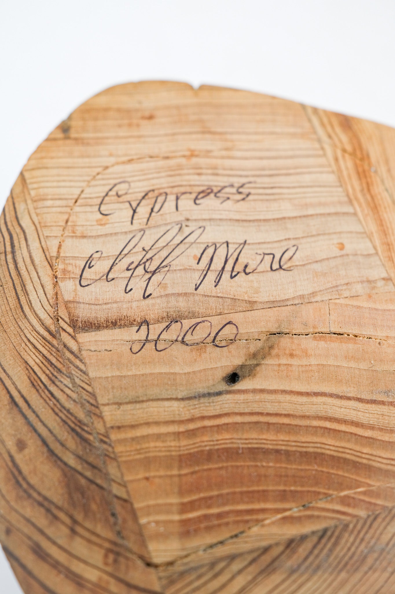 Cliff Mire Cypress Wood Lidded Box (2000) / ハンドメイド蓋付きBOX