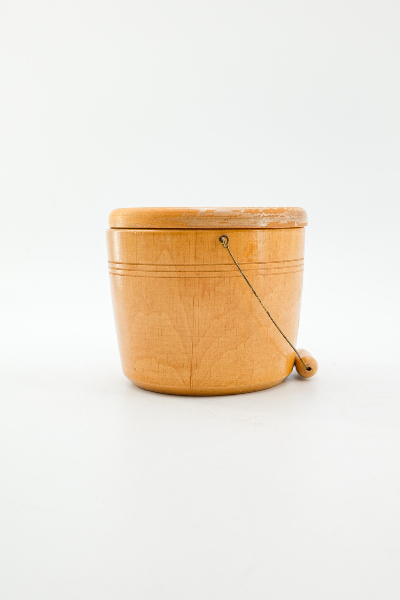 Wooden Bucket with Lid / 木製蓋付きバケツ
