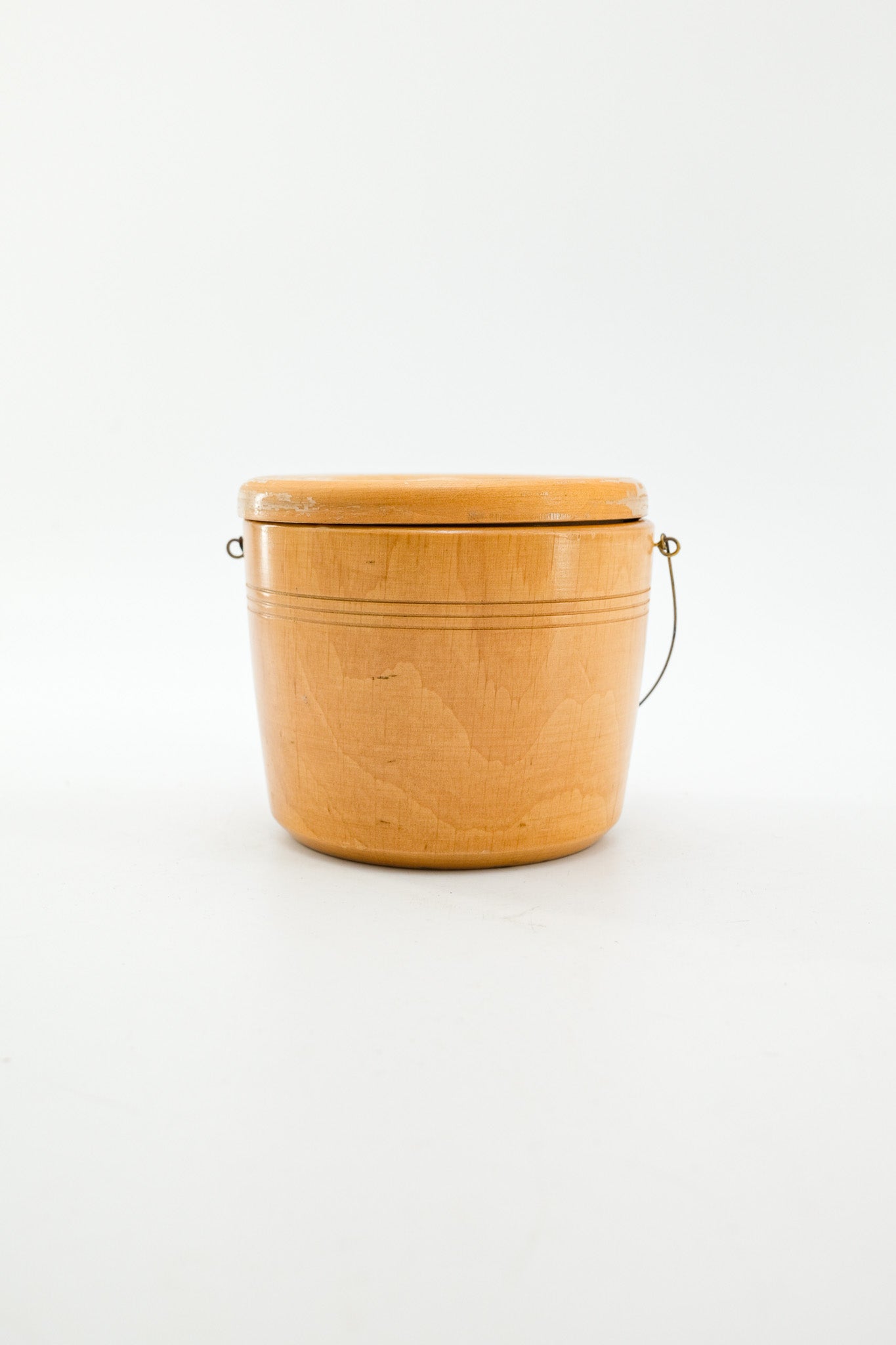 Wooden Bucket with Lid / 木製蓋付きバケツ