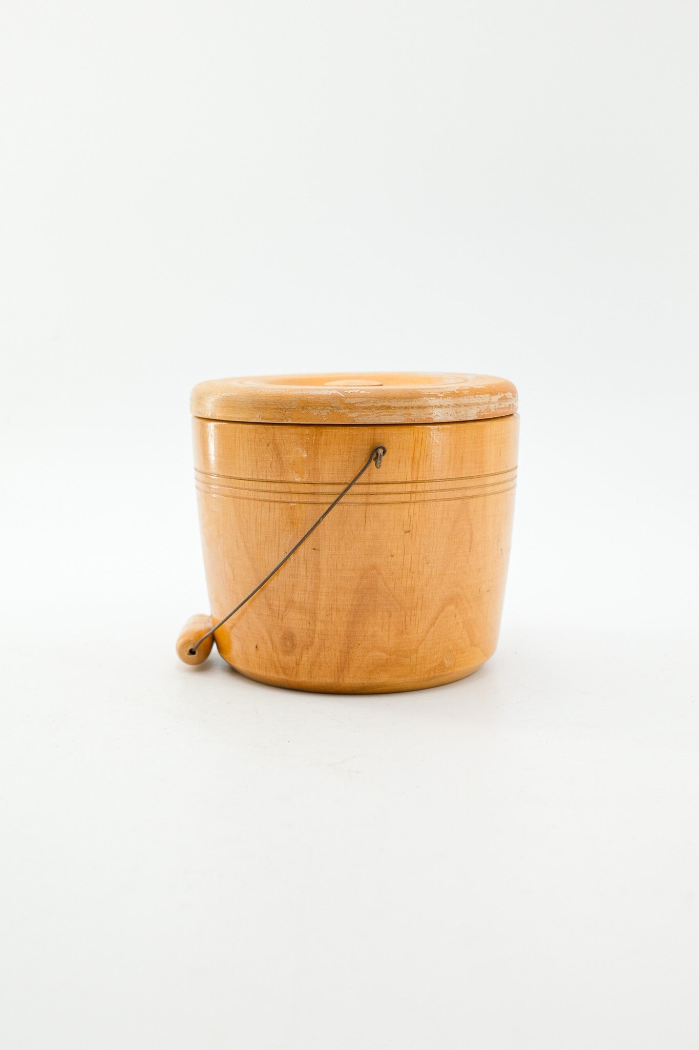 Wooden Bucket with Lid / 木製蓋付きバケツ