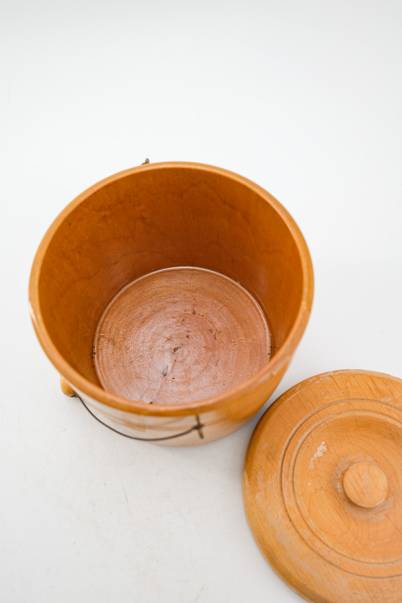 Wooden Bucket with Lid / 木製蓋付きバケツ