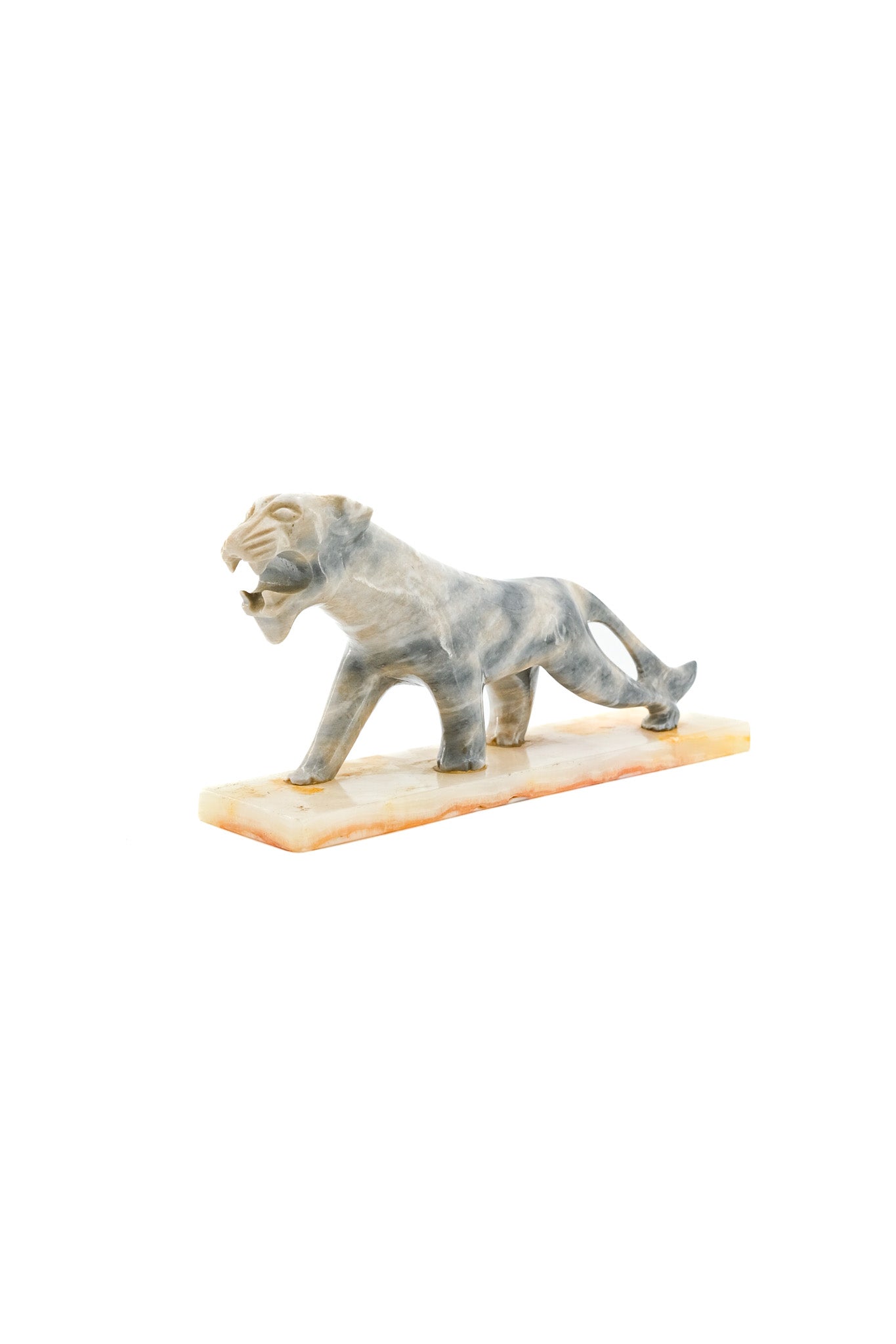 Carved Stone Feline Figurine / 石製彫刻のトラ