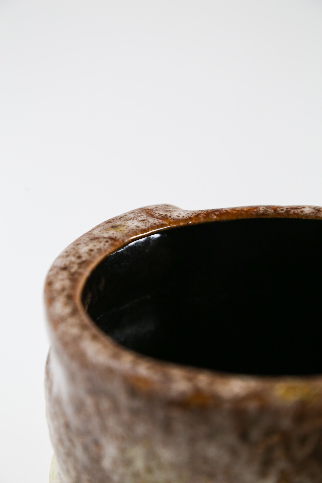 Yellow x Brown x Black Fat Lava Vase / 黄×茶×黒 ファットラバ 花器
