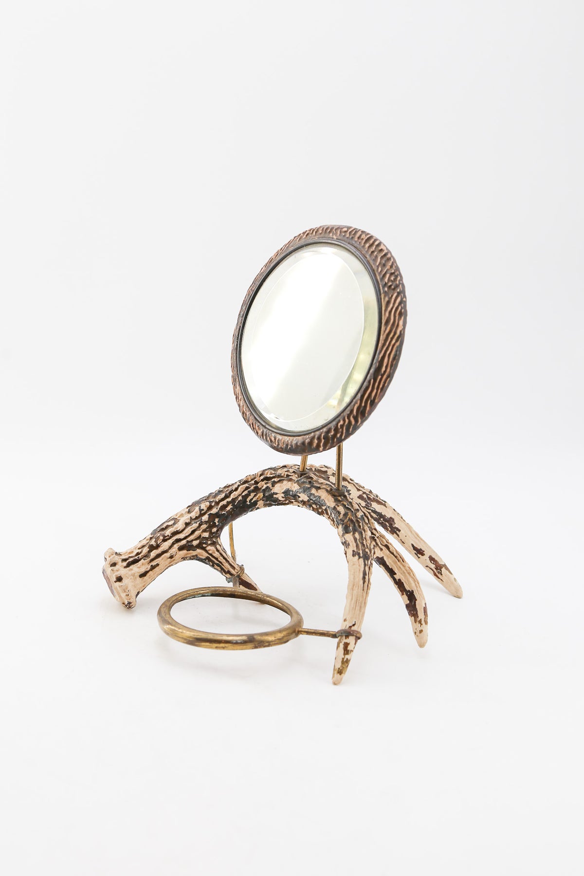 Horn Table Mirror / 鹿角 卓上ミラー