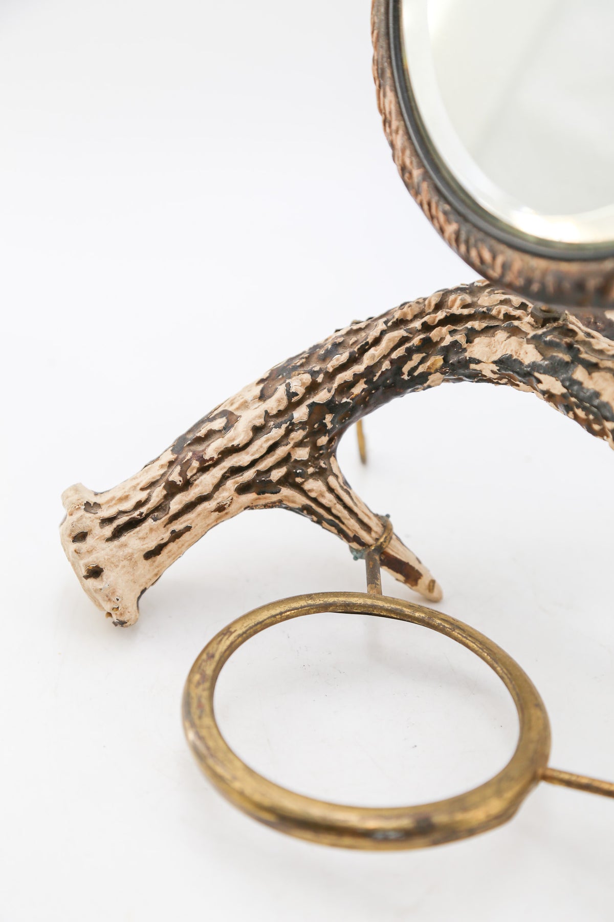 Horn Table Mirror / 鹿角 卓上ミラー