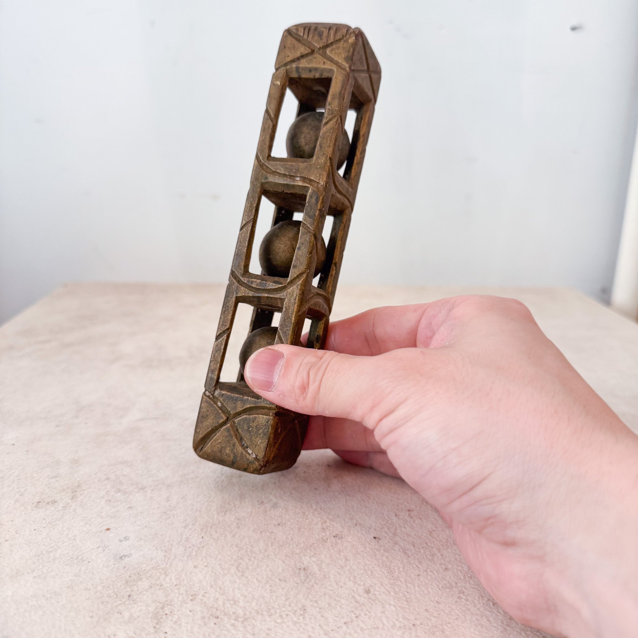 Wooden Carving Object / 木製木彫りのオブジェ