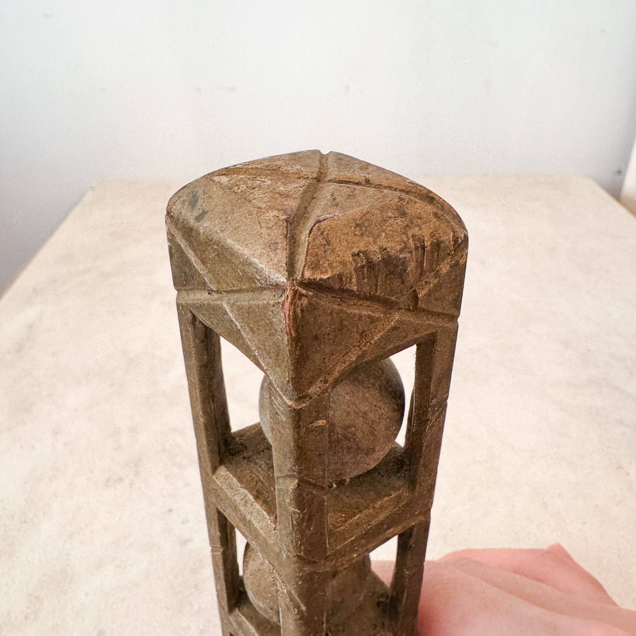 Wooden Carving Object / 木製木彫りのオブジェ