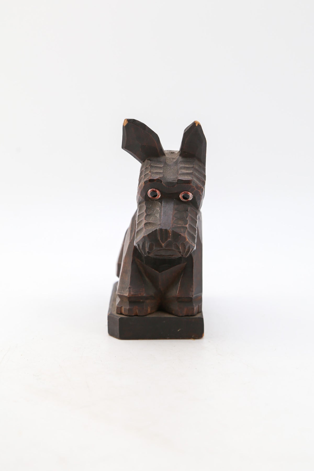 Wooden Terrier Sculpture / 木彫りのテリア像