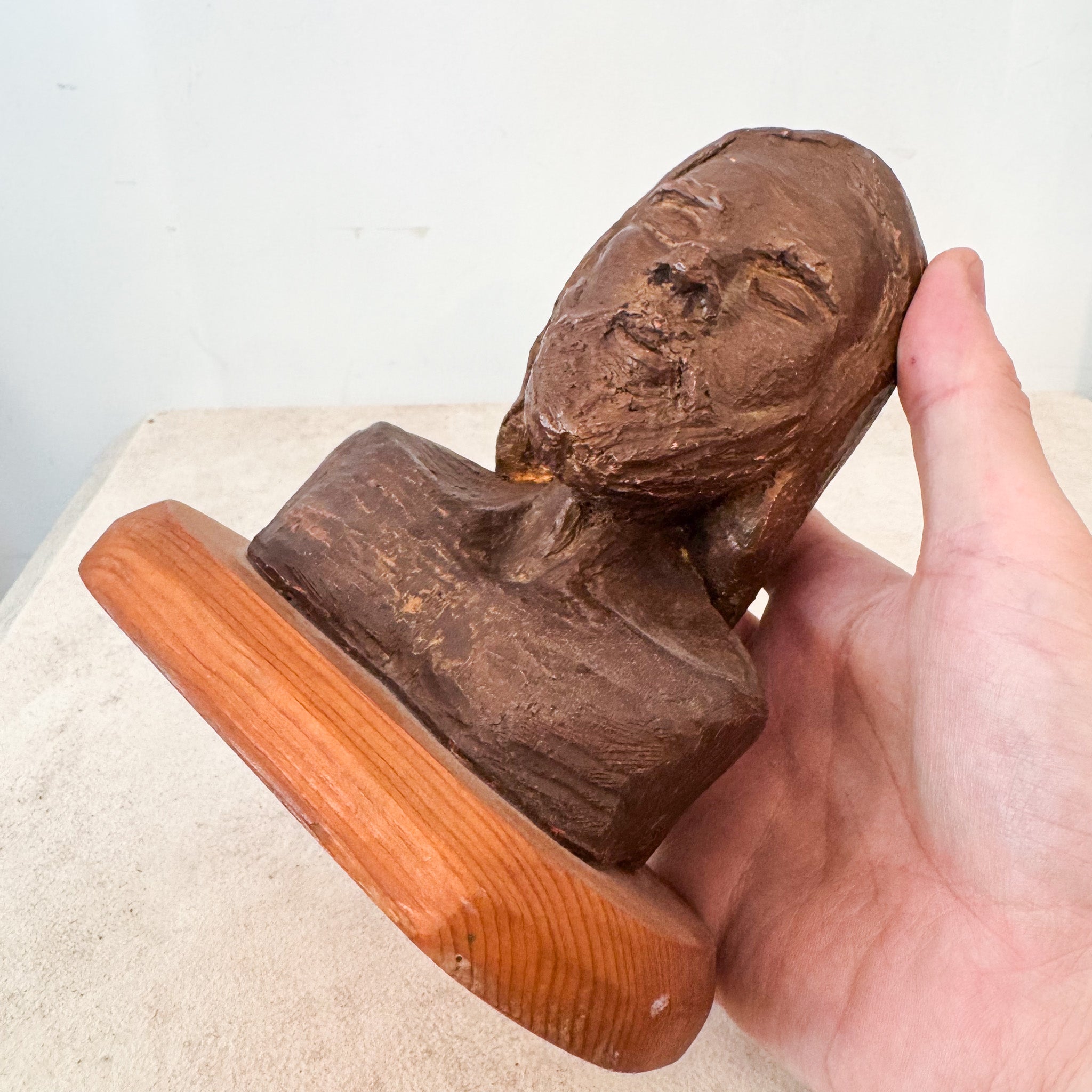 Wooden Christ Bust Object / 木製キリストの胸像