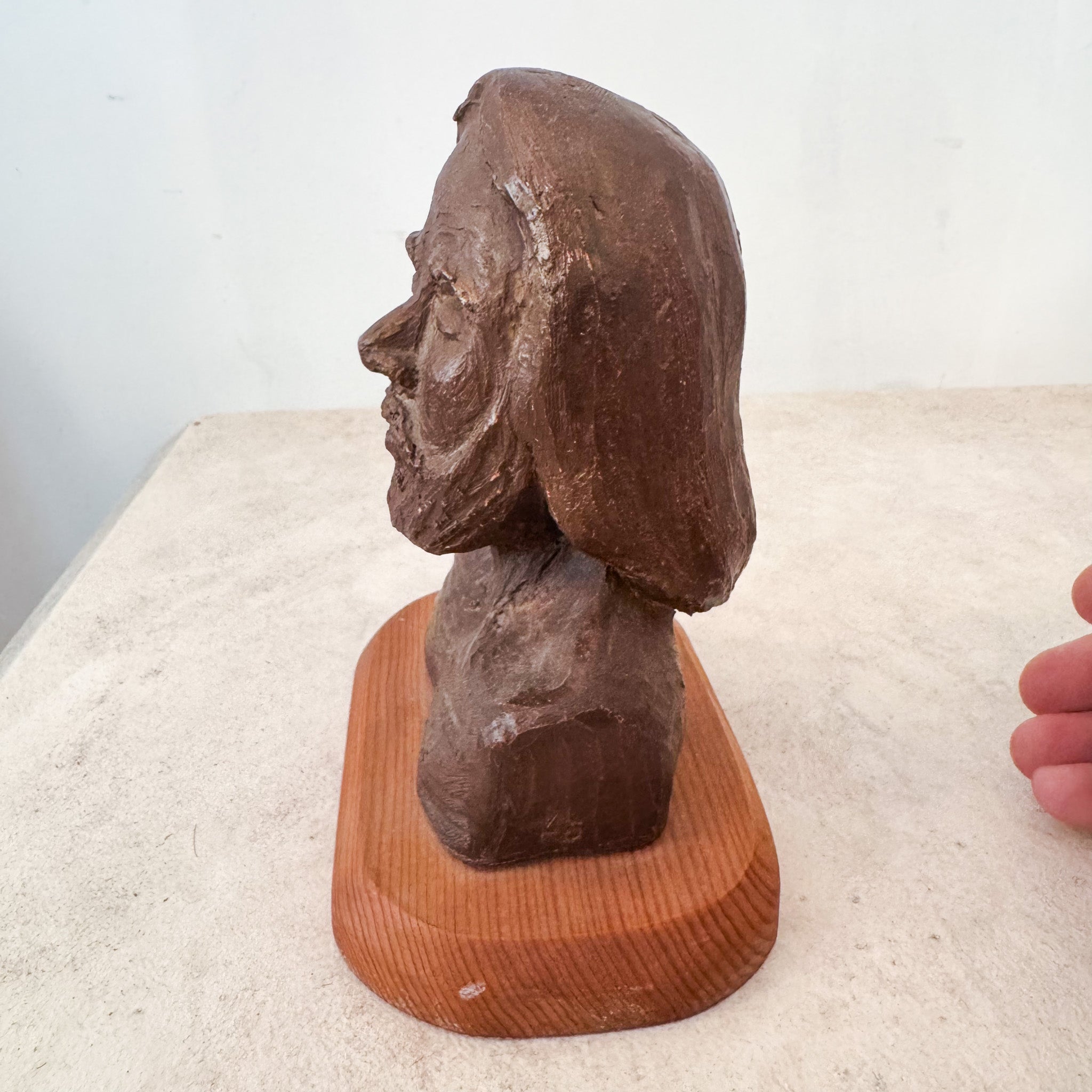 Wooden Christ Bust Object / 木製キリストの胸像