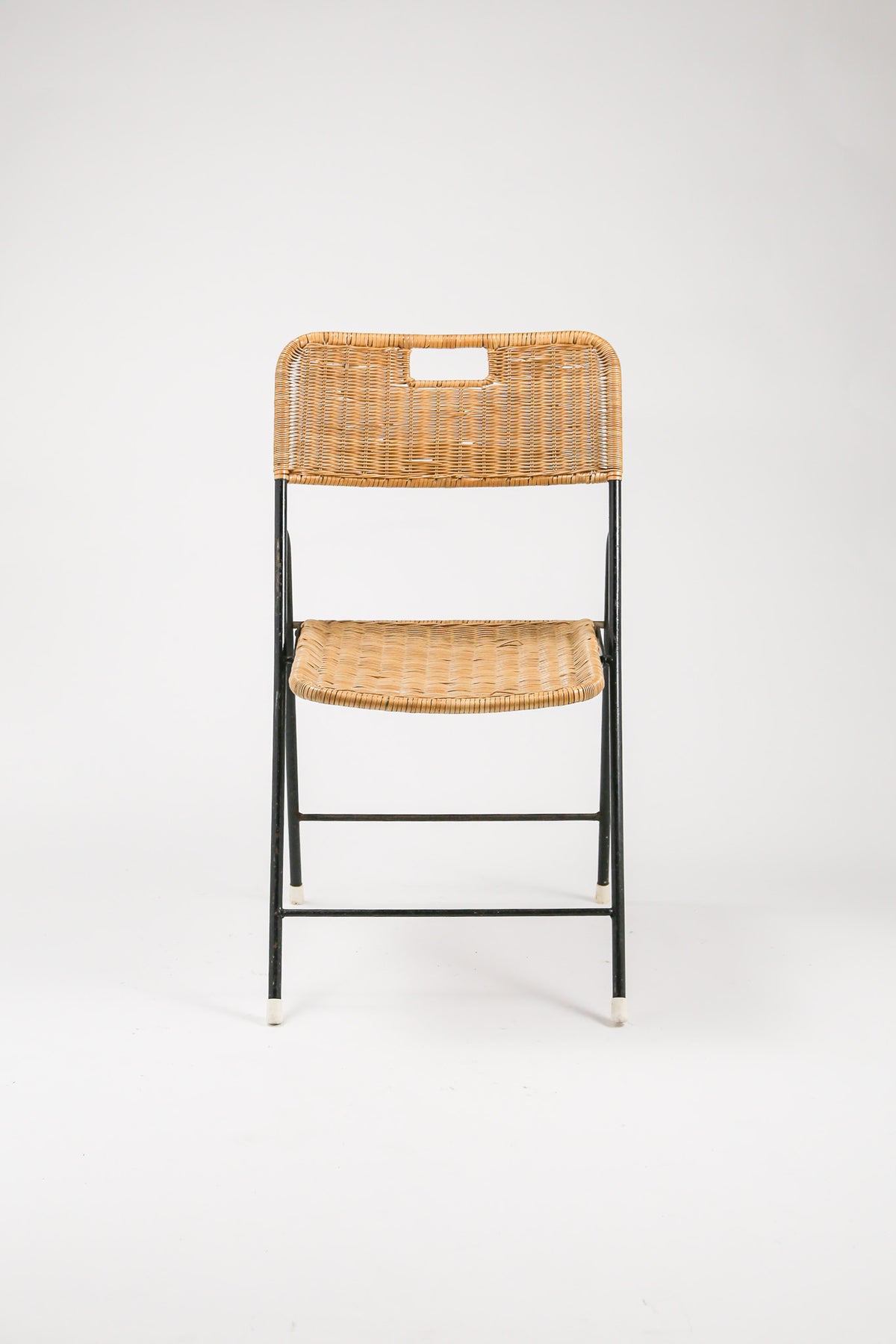 Rattan & Steel Folding Chair / ラタン＆スチール フォールディングチェア