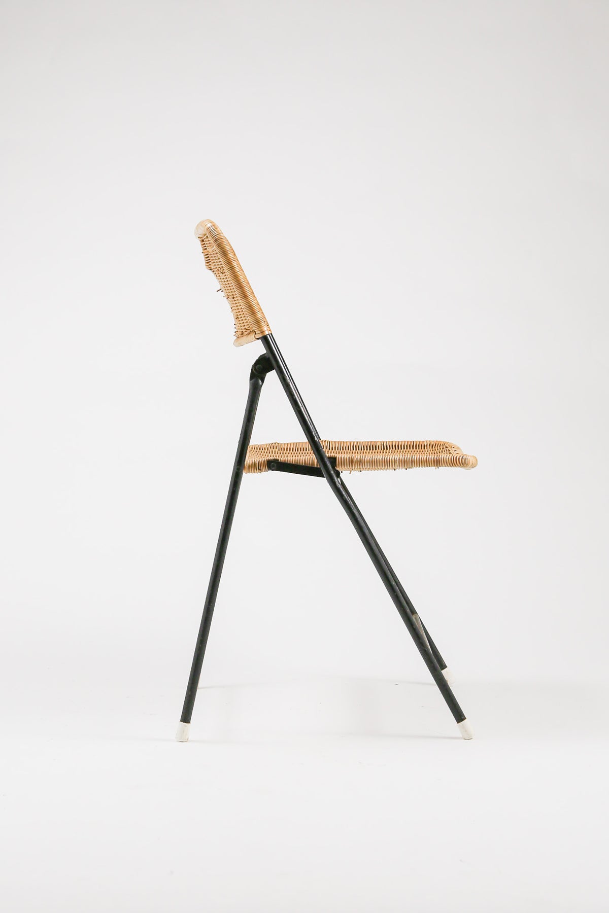 Rattan & Steel Folding Chair / ラタン＆スチール フォールディングチェア