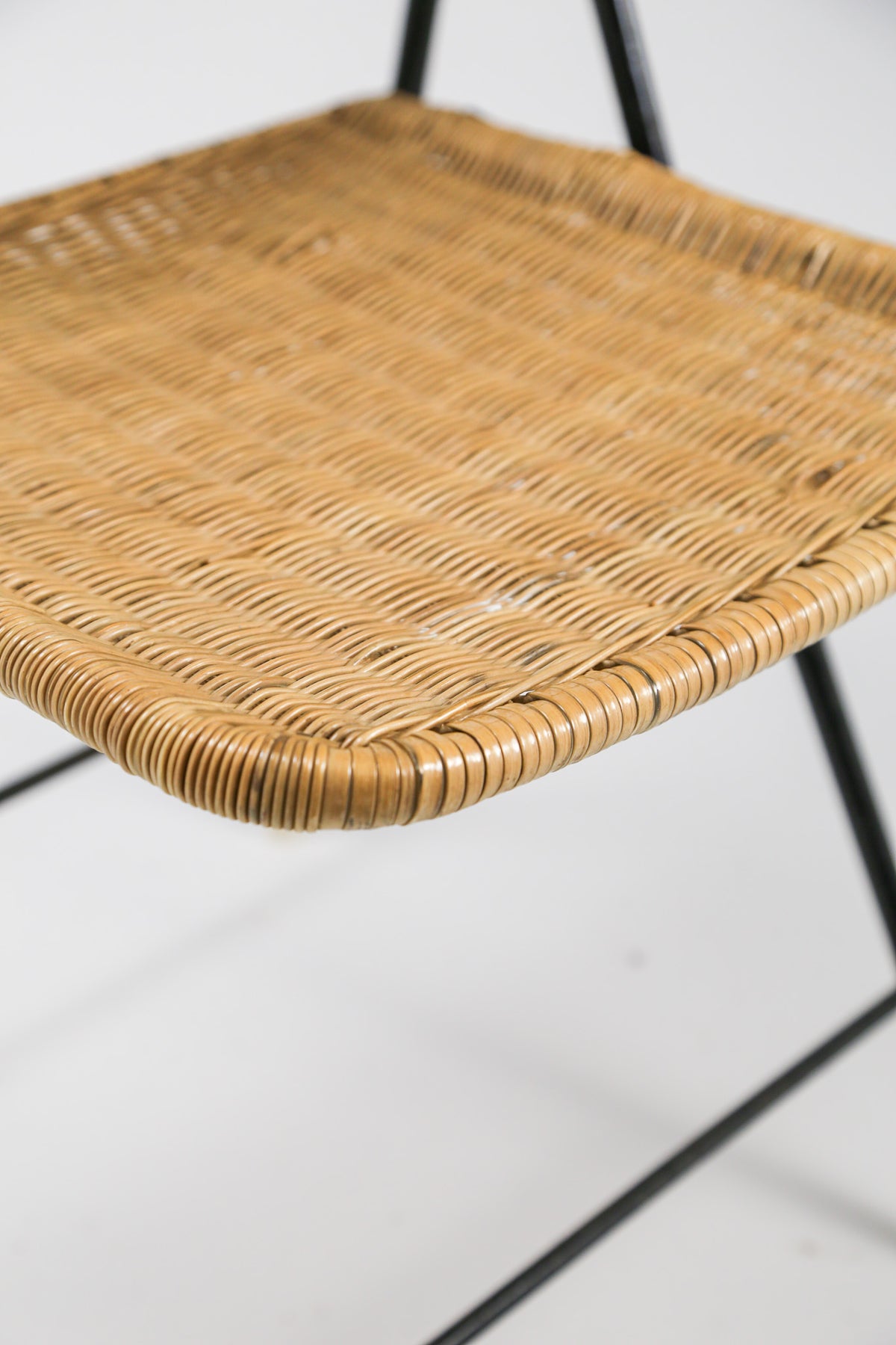 Rattan & Steel Folding Chair / ラタン＆スチール フォールディングチェア