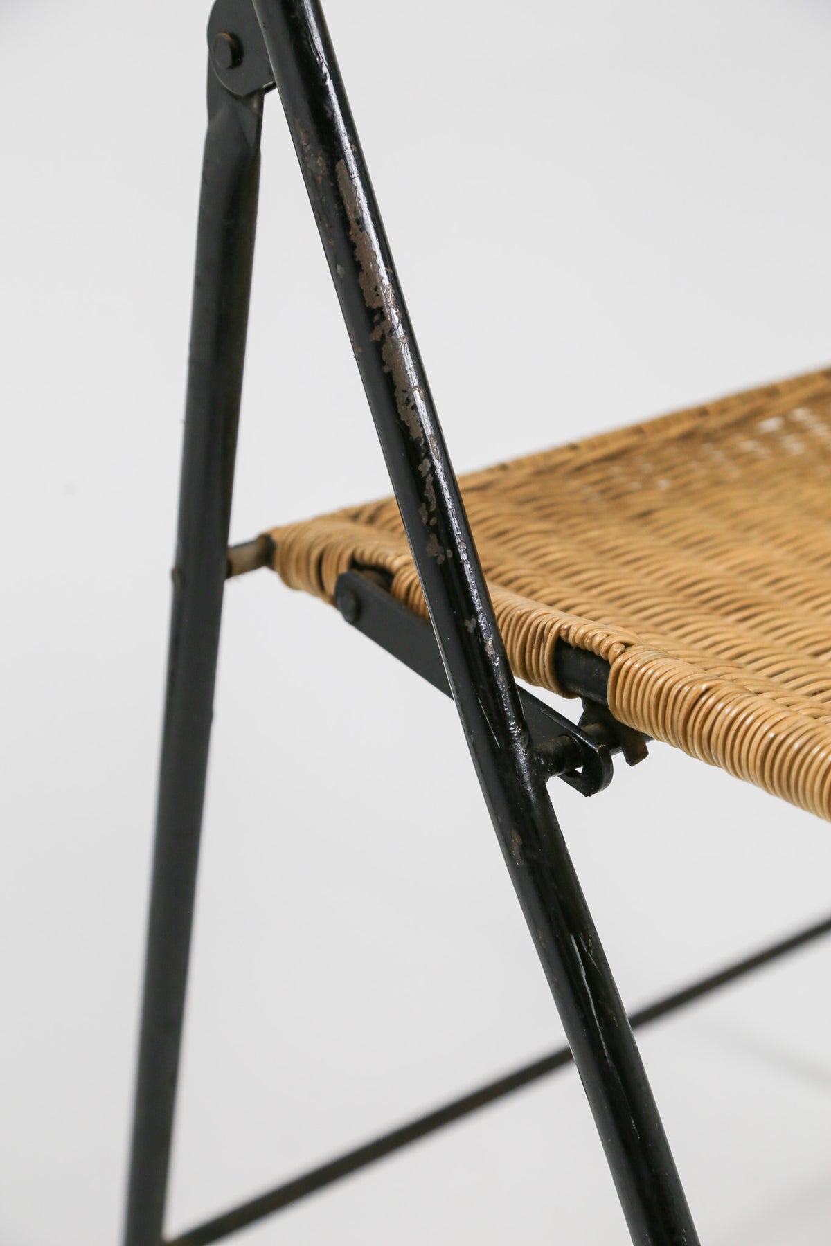 Rattan & Steel Folding Chair / ラタン＆スチール フォールディングチェア