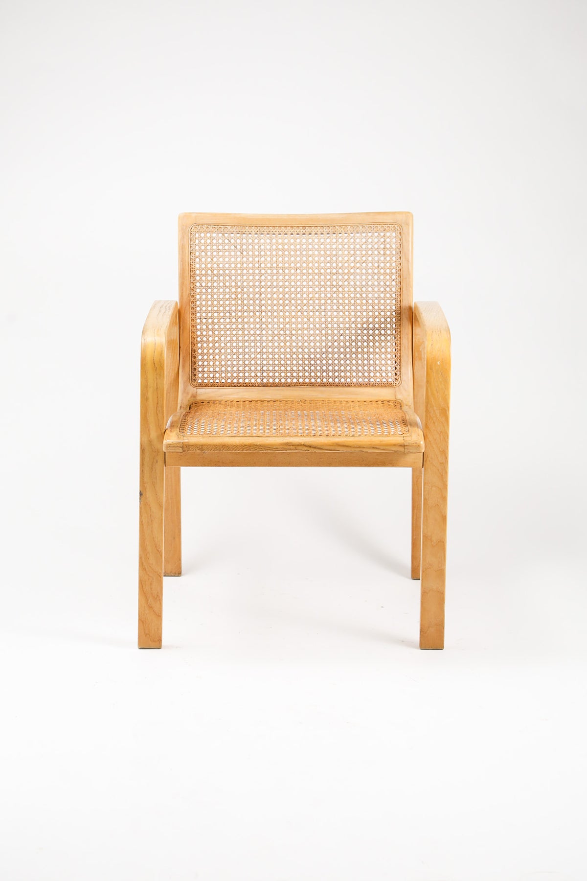 1970s Beechwood & Cane Armchair by Olivo Pietro / 1970年代 Olivo Pietro ビーチ材＆ラタン アームチェア