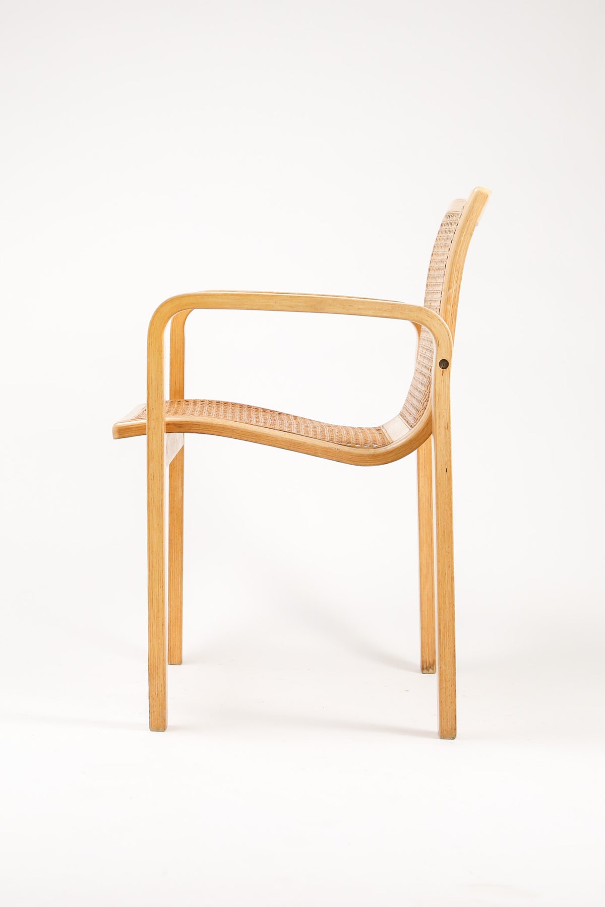 1970s Beechwood & Cane Armchair by Olivo Pietro / 1970年代 Olivo Pietro ビーチ材＆ラタン アームチェア