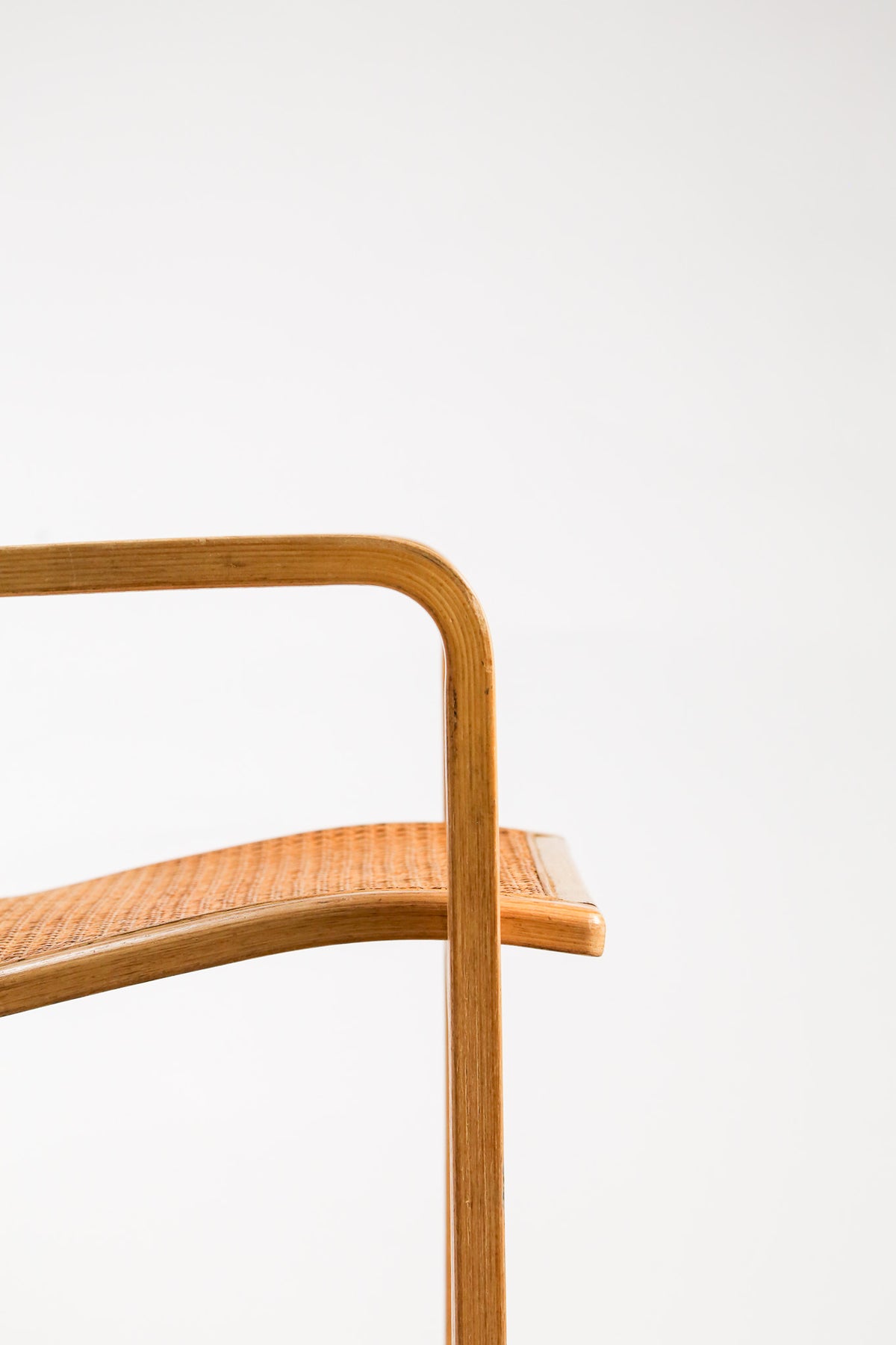 1970s Beechwood & Cane Armchair by Olivo Pietro / 1970年代 Olivo Pietro ビーチ材＆ラタン アームチェア