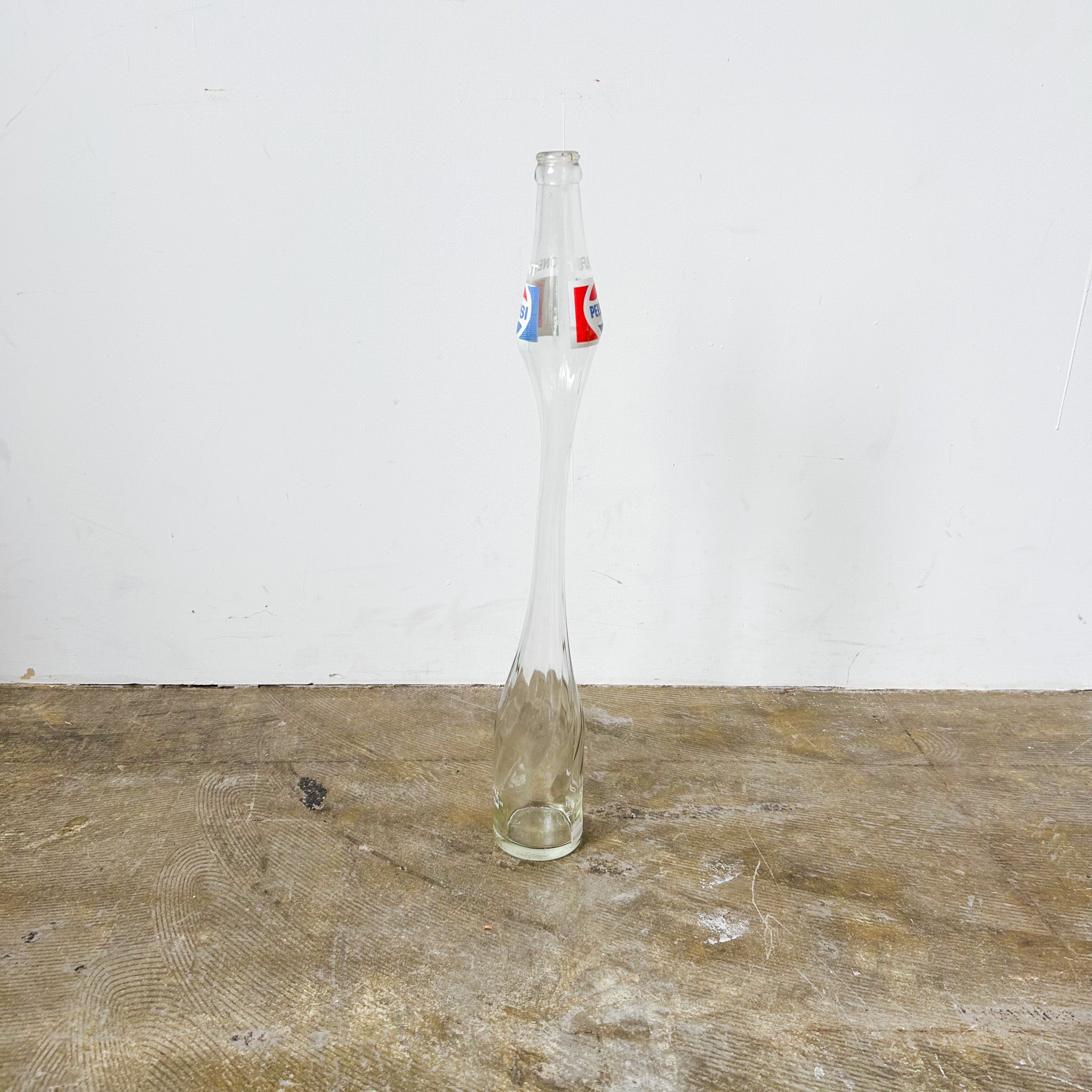 Stretched Glass Bottle "pepsi"/ ねじりボトル