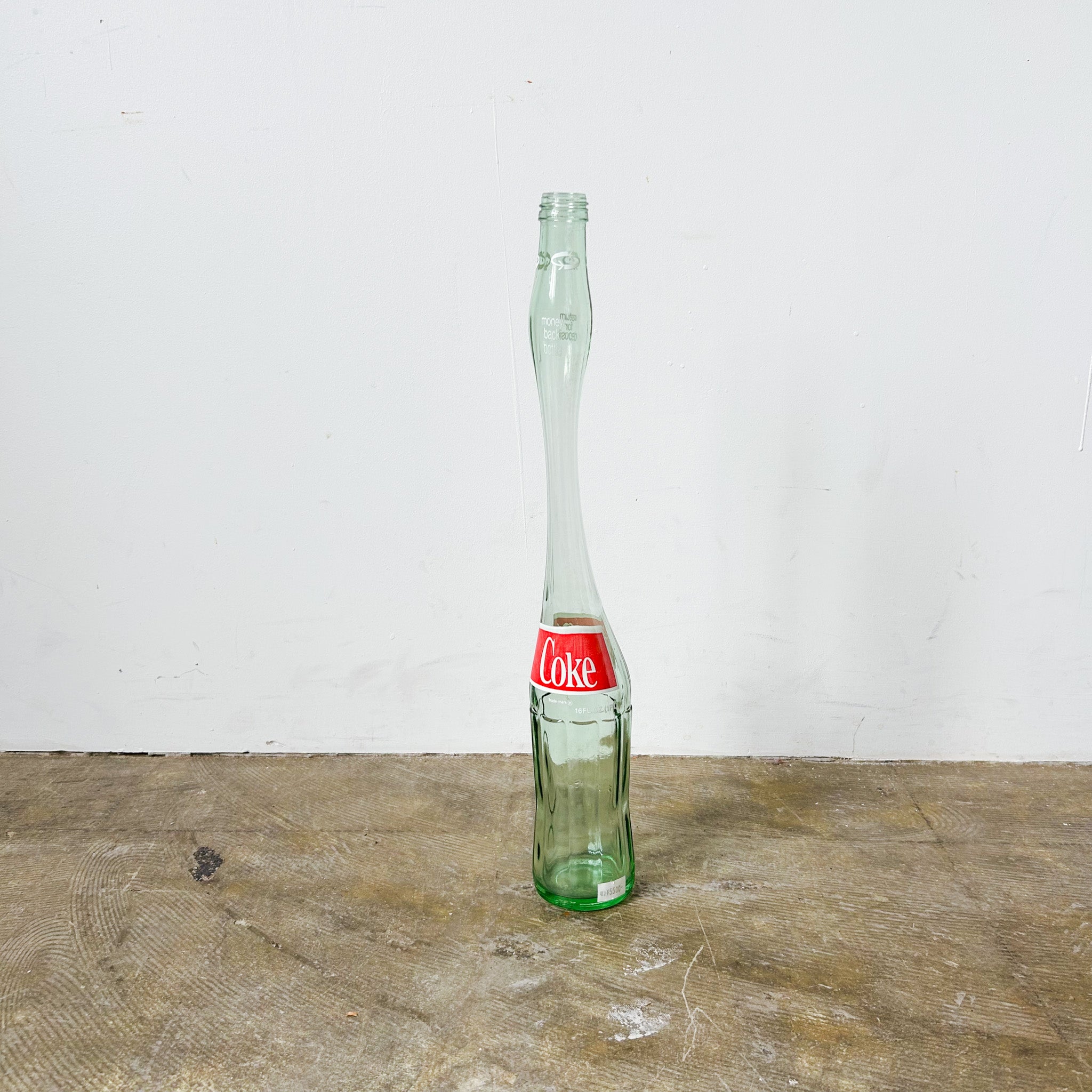 Stretched Glass Bottle "coca-cola"/ ねじりボトル