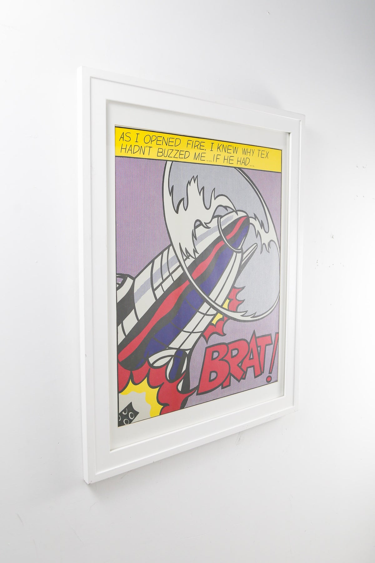 Roy Lichtenstein "As I Opened Fire" (Panel A) Poster / ロイ・リキテンスタイン "As I Opened Fire" ポスター