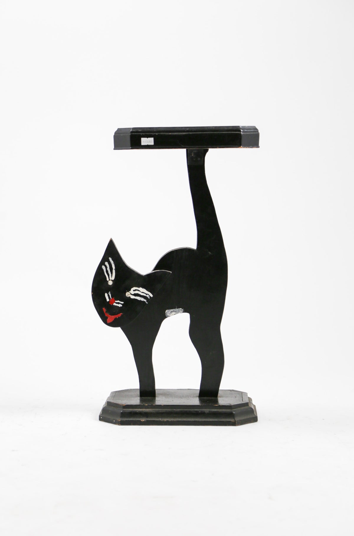 Black Cat Display Stand / 黒猫の木製ディスプレイスタンド