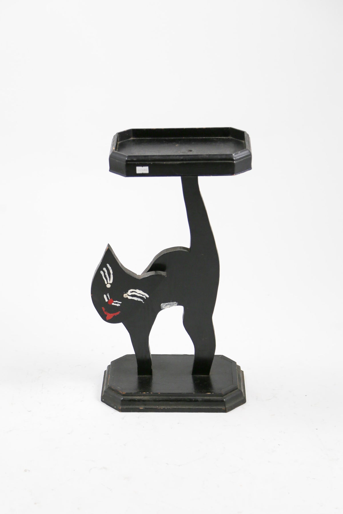 Black Cat Display Stand / 黒猫の木製ディスプレイスタンド