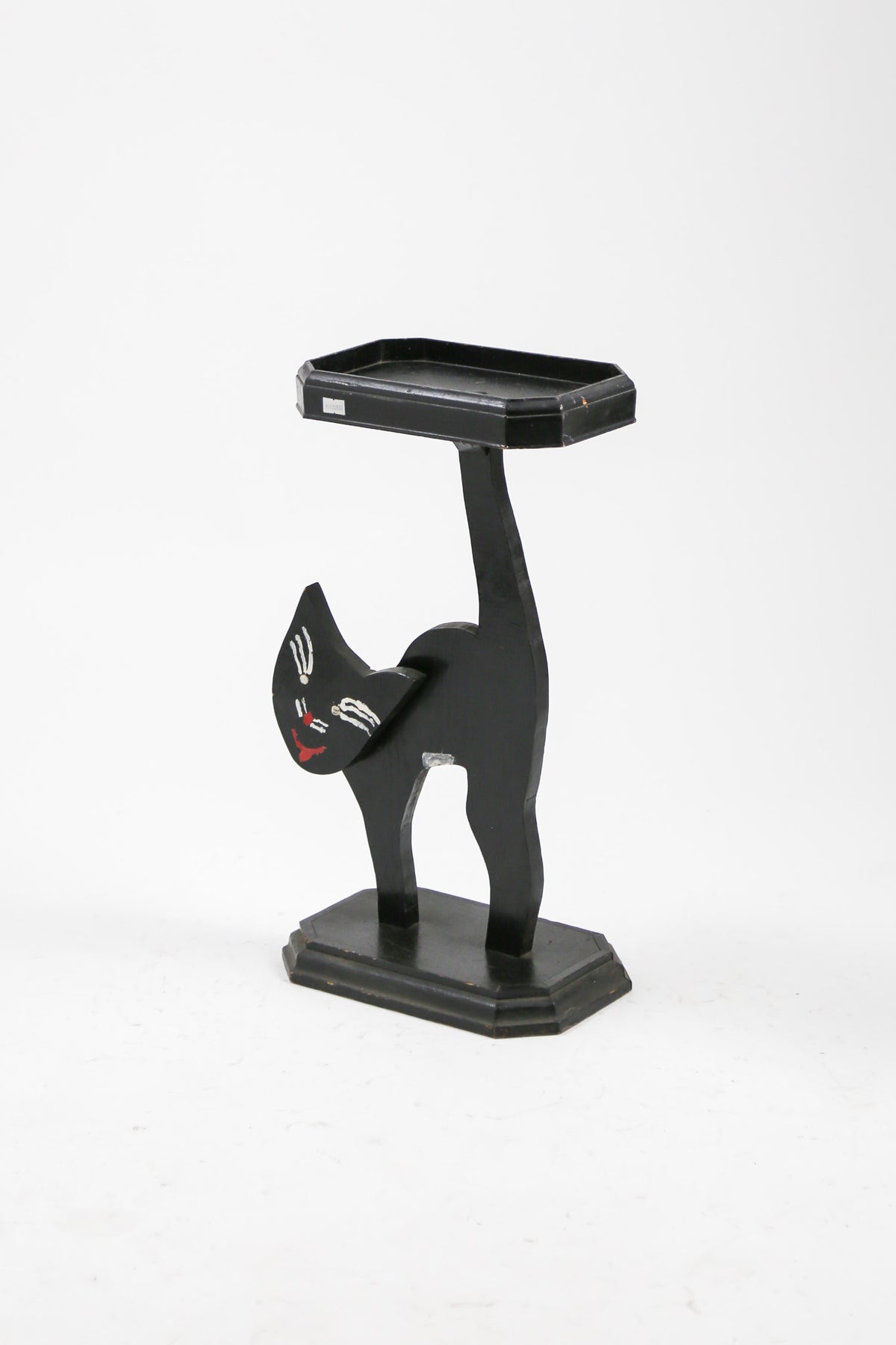 Black Cat Display Stand / 黒猫の木製ディスプレイスタンド
