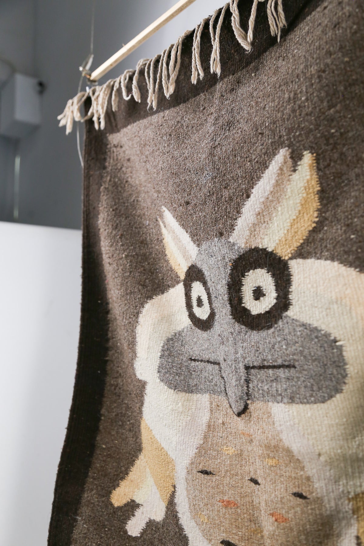 Vintage Owl Tapestry Rug / ヴィンテージ フクロウ タペストリー ラグ