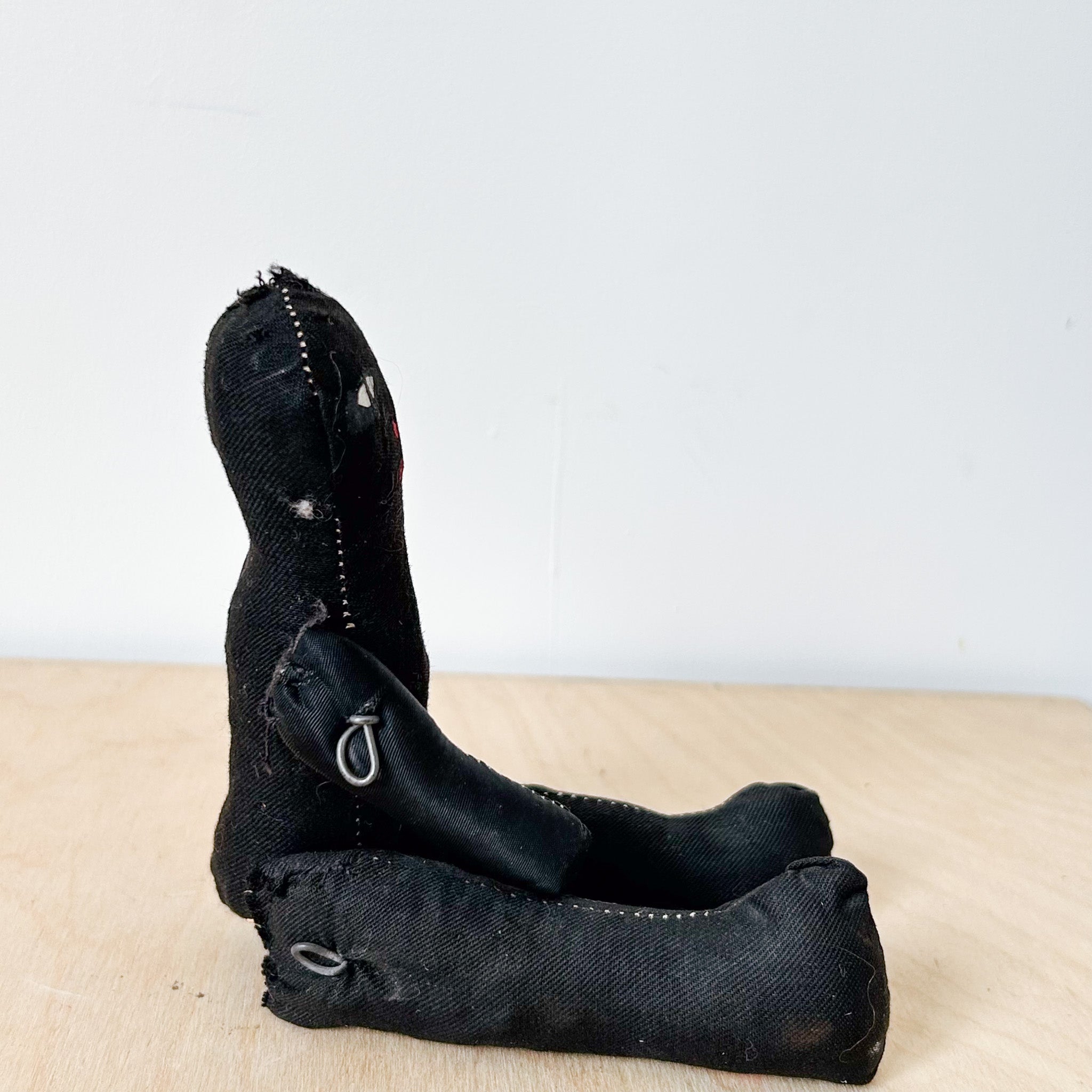 Handmade Black Rag Dall / ハンドメイド黒いぬいぐるみ