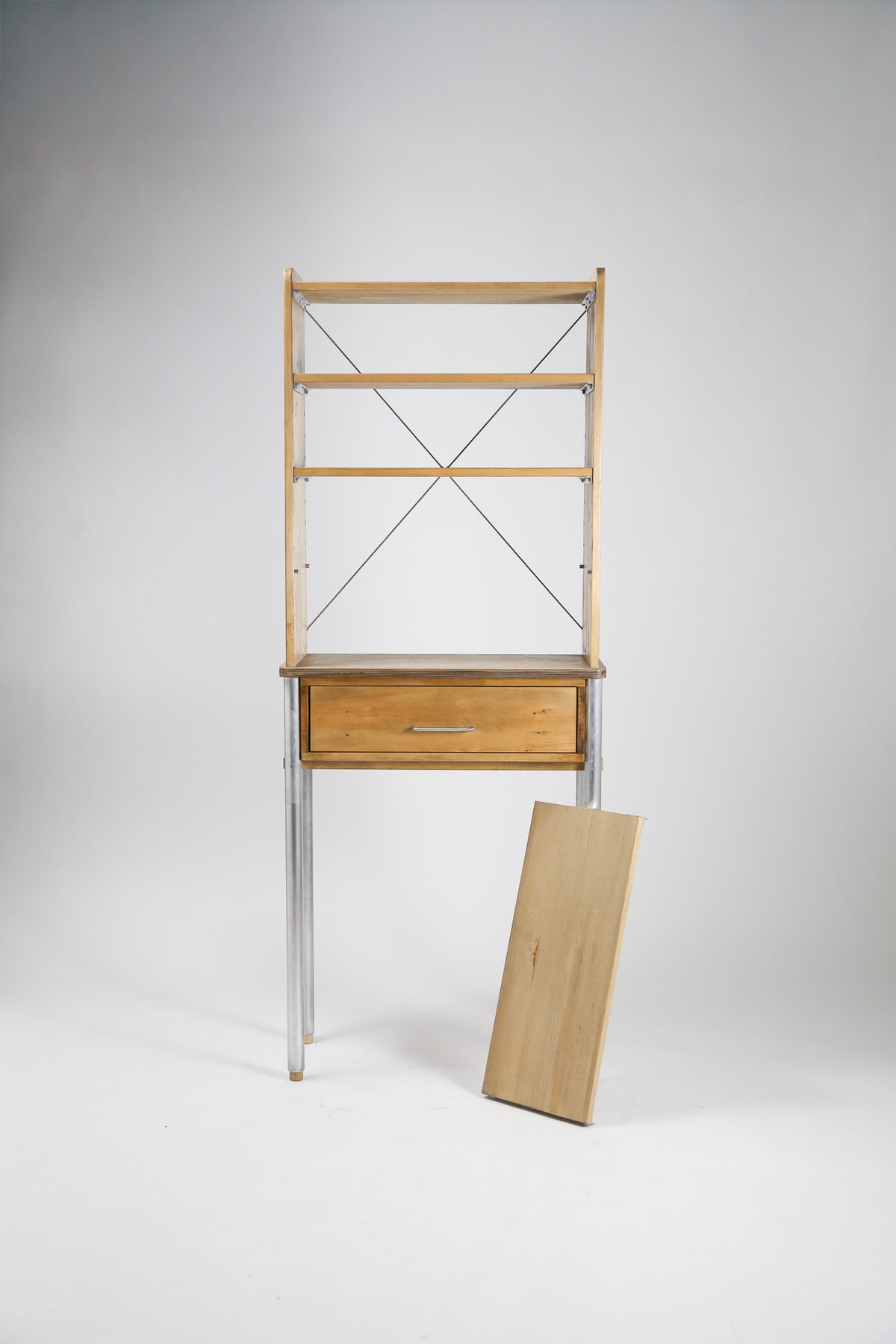 Plywood & Metal Pipe Tall Shelf / 合板とメタルパイプのトールシェルフ