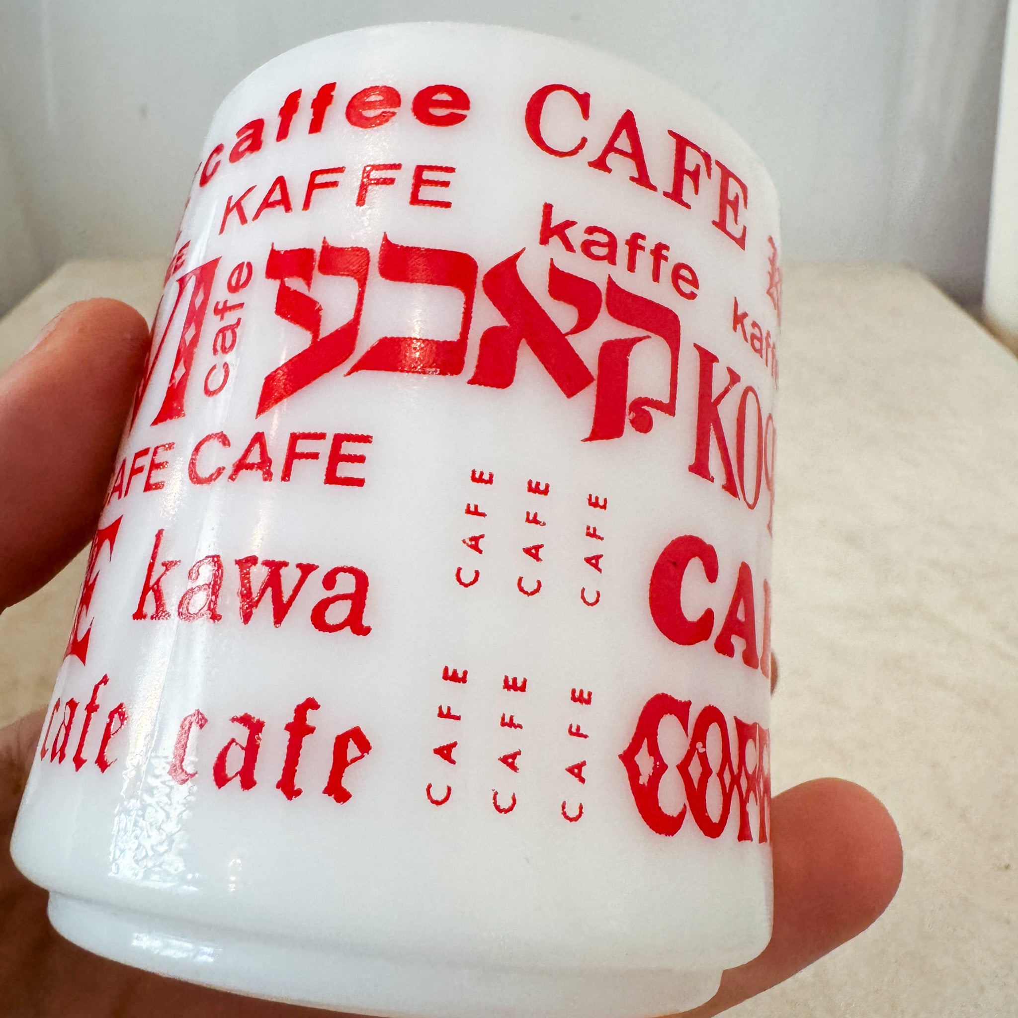 CAFE Milk Glass Mug /  CAFEミルクガラスマグ