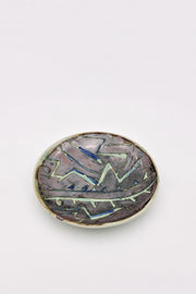Geometric Thunderbolt Pattern Plate / カミナリのような模様の皿