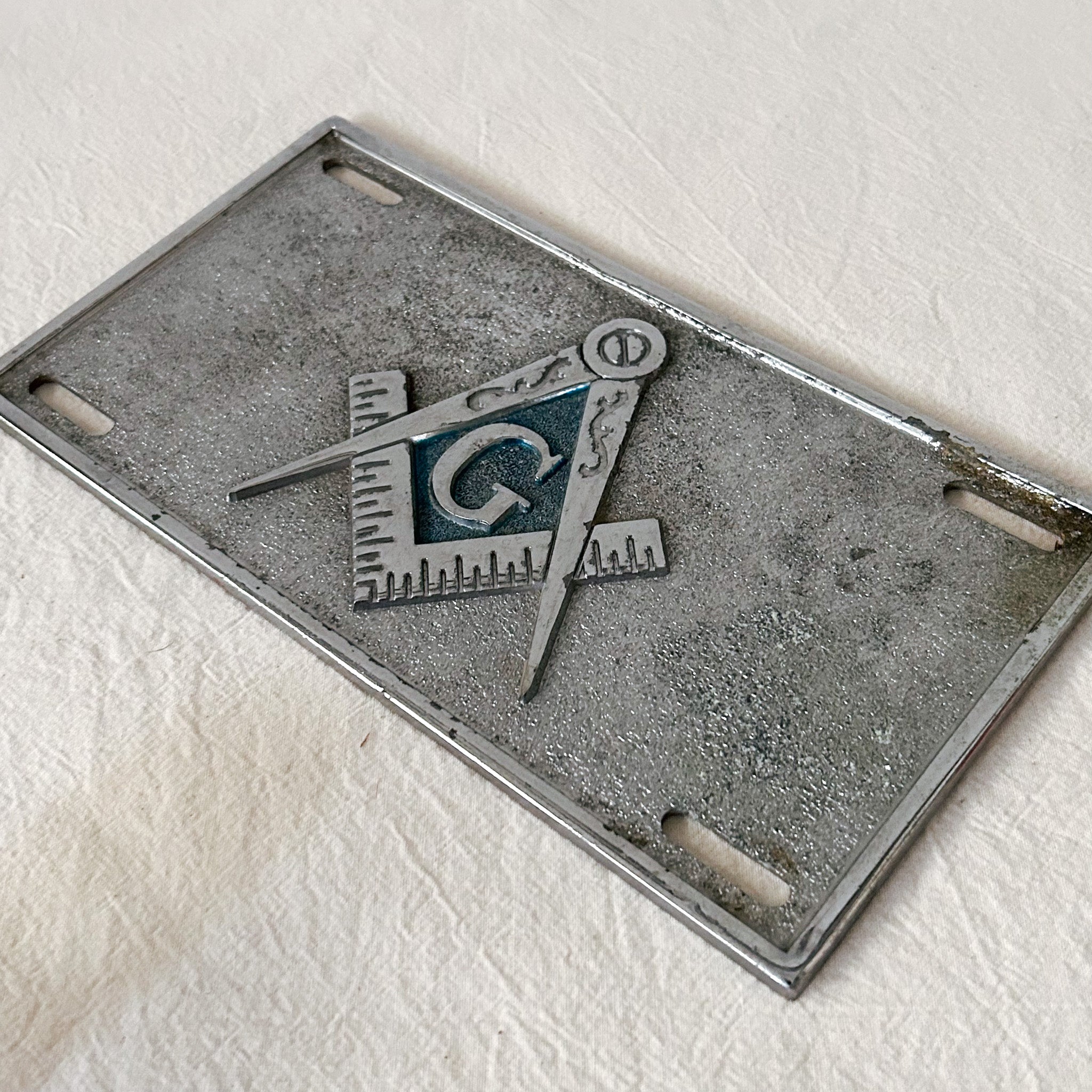 Freemason Logo Metal Plate / フリーメイソンロゴ金属プレート
