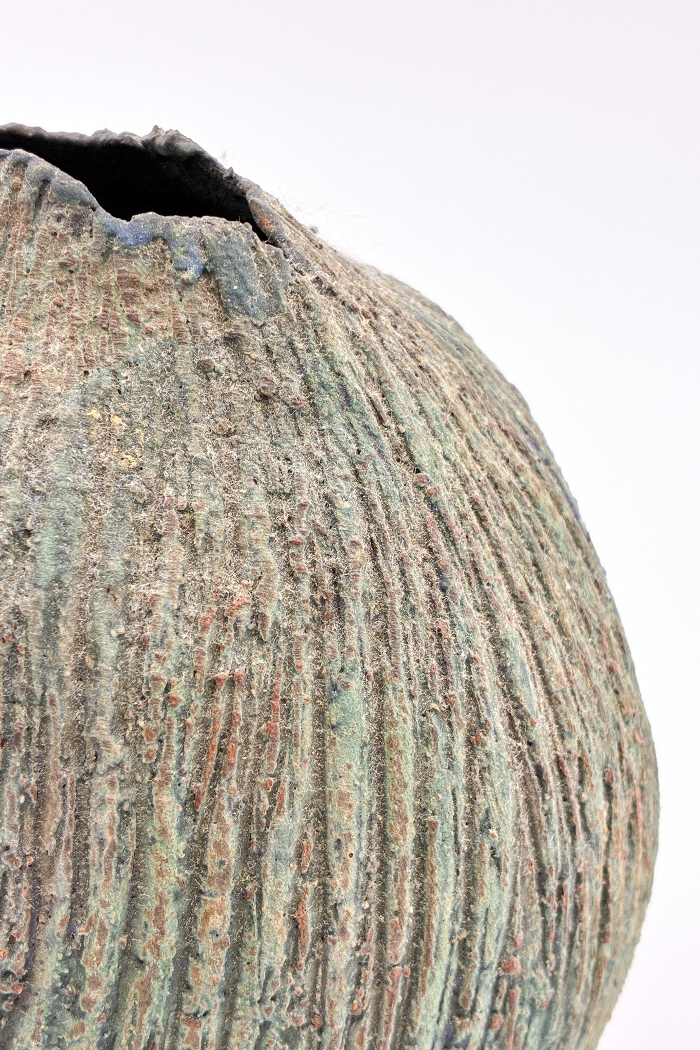 Deep Green Ceramic Flower Vase / 深緑 フラワーベース（陶）
