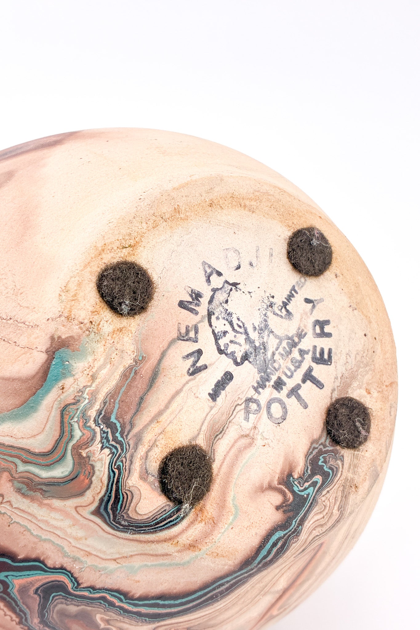 Nemadji Pottery Bowl / ネマジ ポタリー 器（水色・茶・オレンジ）