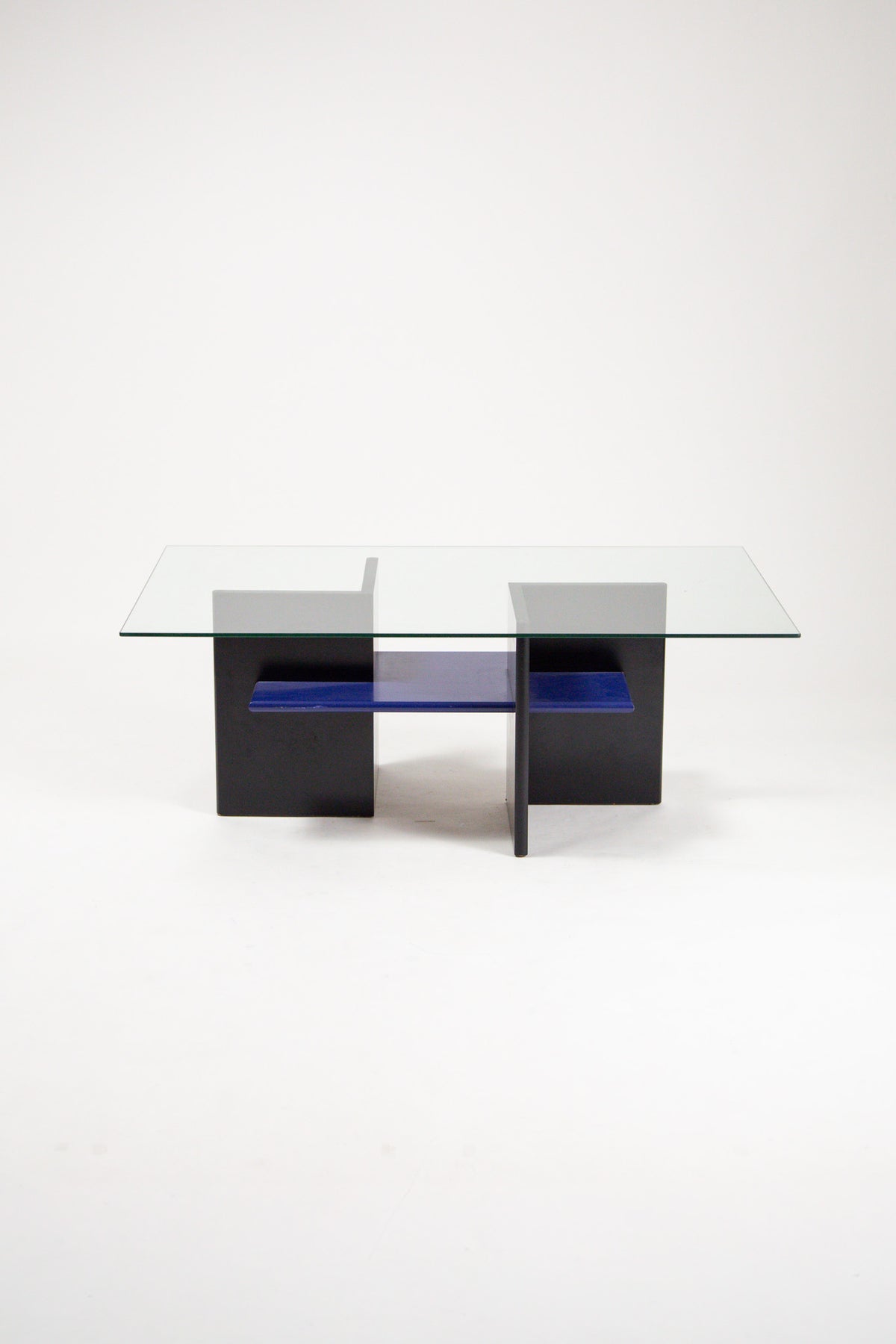 Postmodern Glass Top Low Table / ポストモダン ガラス天板 ローテーブル