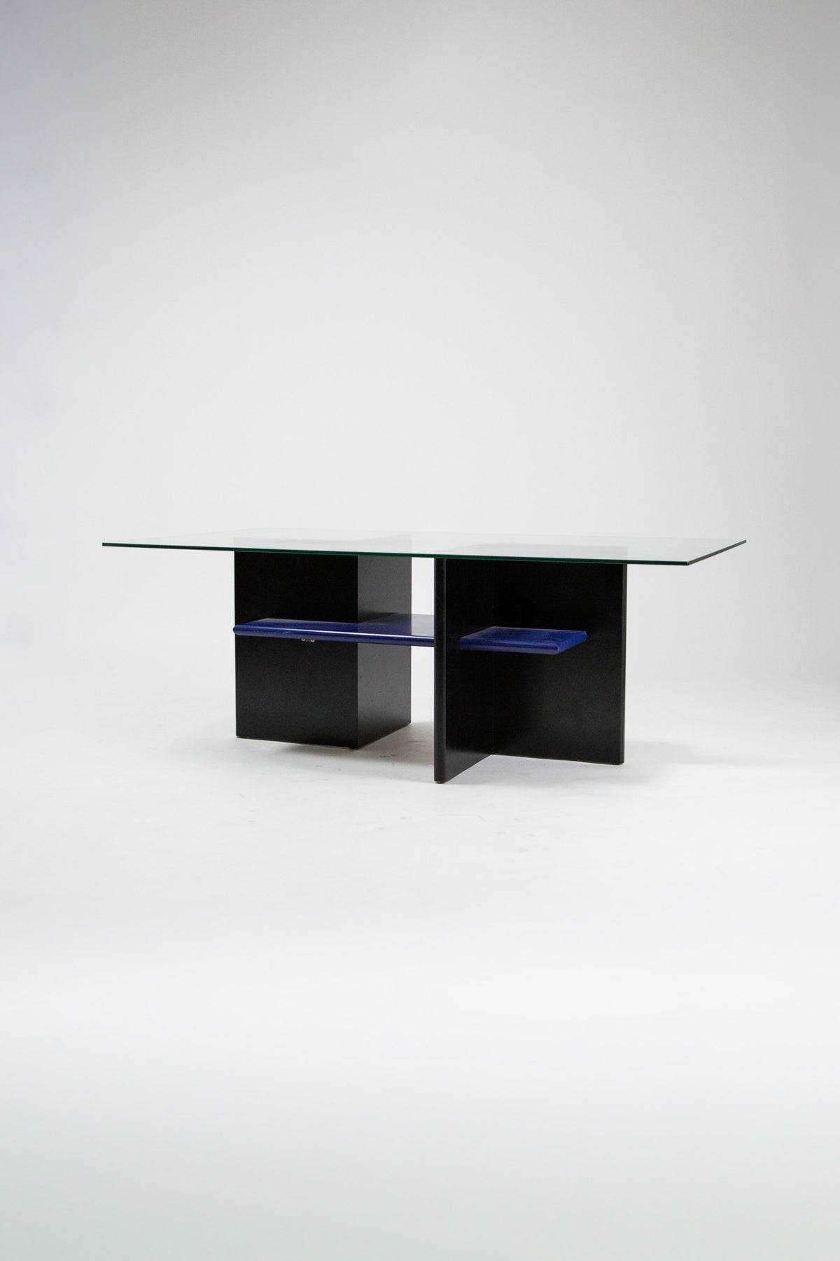 Postmodern Glass Top Low Table / ポストモダン ガラス天板 ローテーブル