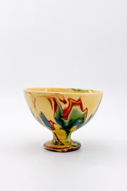 Pottery Footed Bowl / 陶器 フッテッドボウル（マーブル）