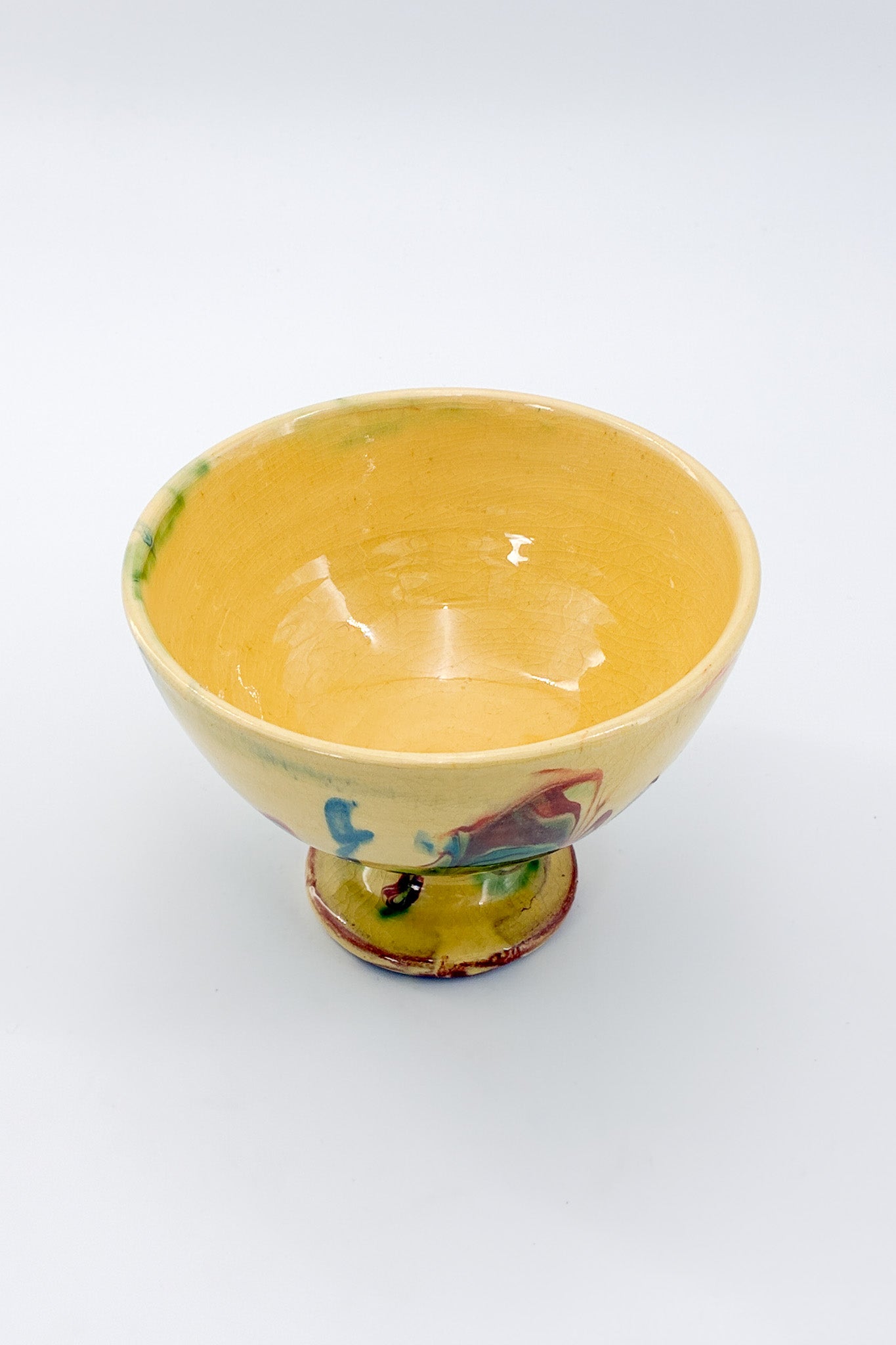 Pottery Footed Bowl / 陶器 フッテッドボウル（マーブル）