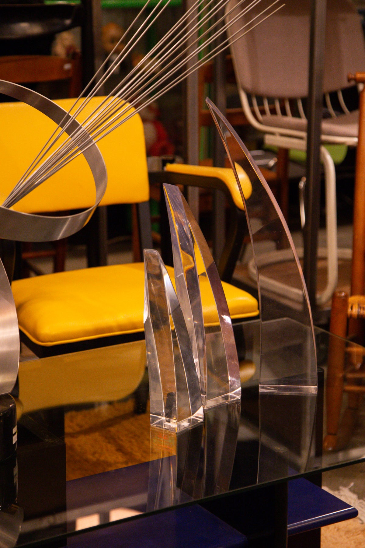 Lucite Horn Object Set / ルーサイト ホーン オブジェ 3点セット