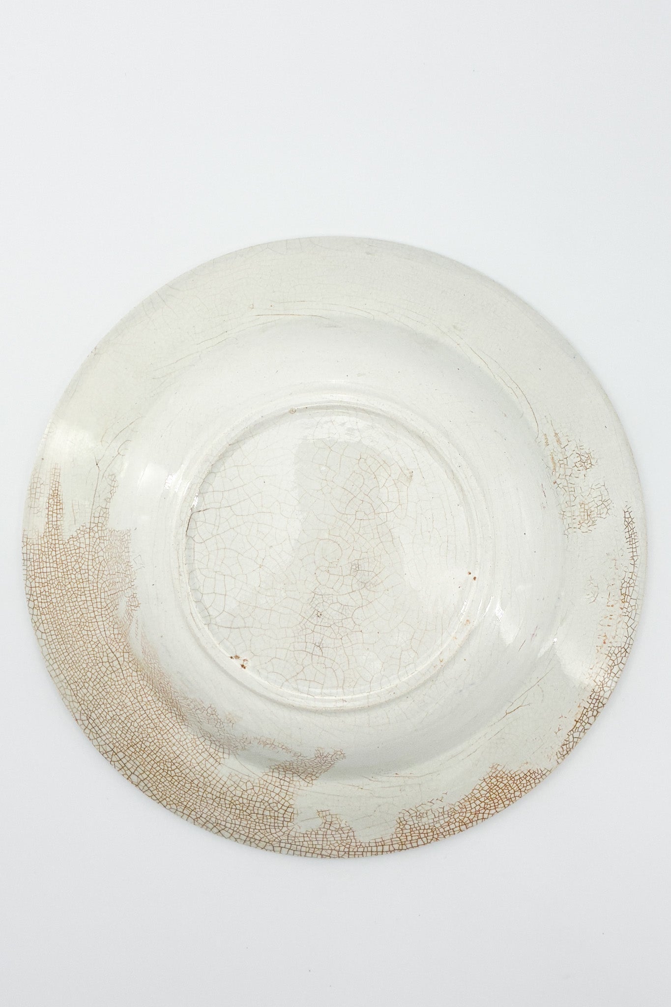 Pictorial Ceramic Plate (Flower Pattern) / 陶器 絵皿 (花柄)