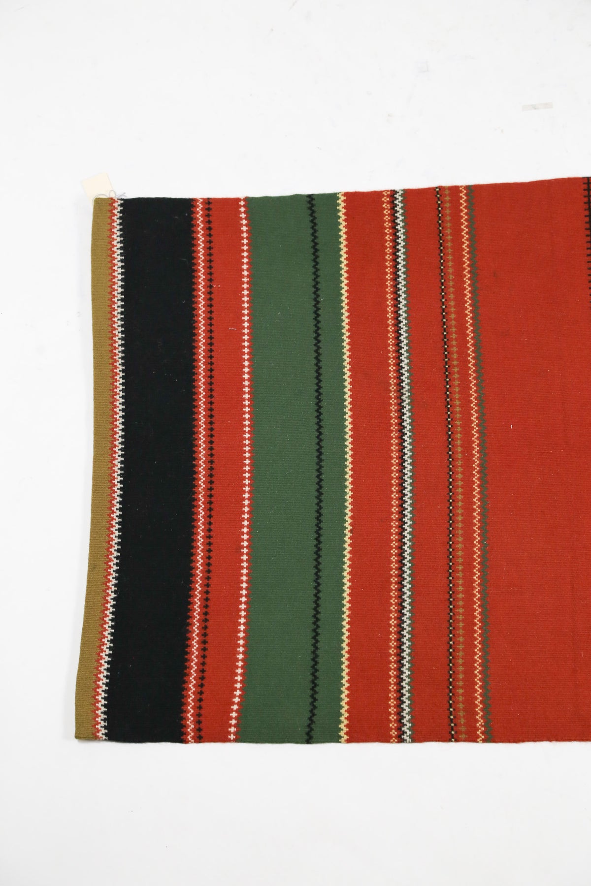 Vintage Finnish Striped Raanu Woven Runner Rug / ヴィンテージ フィンランド ラーヌ織り ストライプ ラグ ランナー