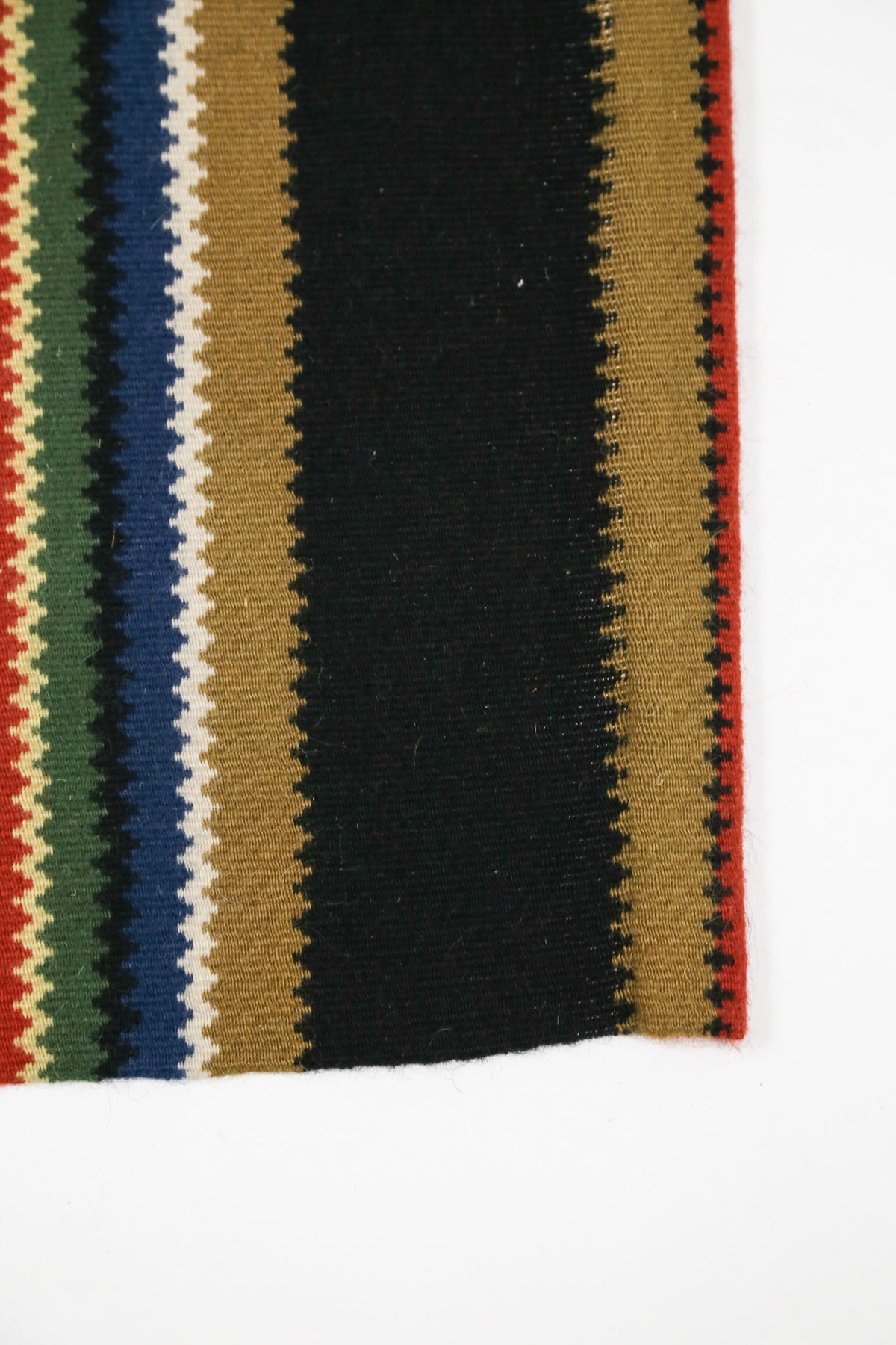 Vintage Finnish Striped Raanu Woven Runner Rug / ヴィンテージ フィンランド ラーヌ織り ストライプ ラグ ランナー