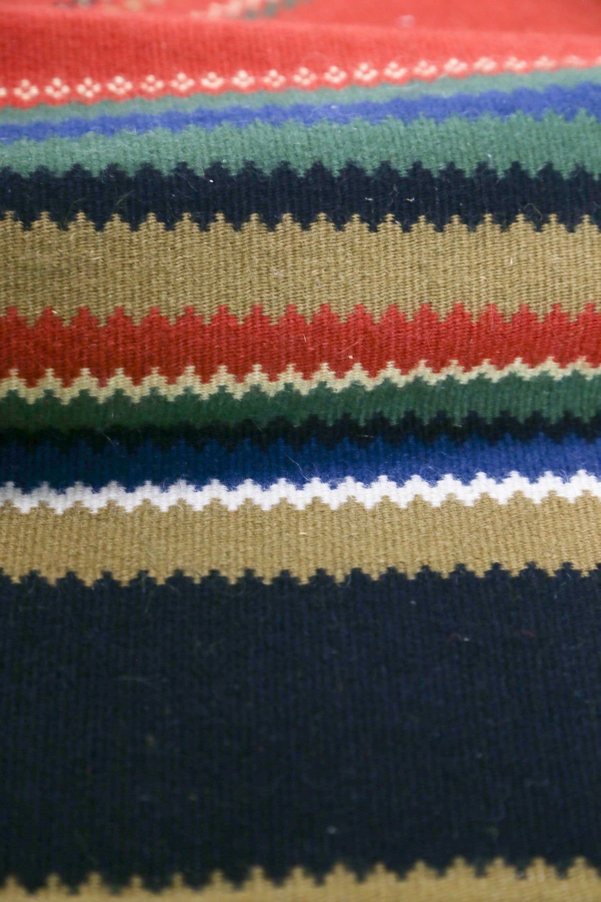 Vintage Finnish Striped Raanu Woven Runner Rug / ヴィンテージ フィンランド ラーヌ織り ストライプ ラグ ランナー