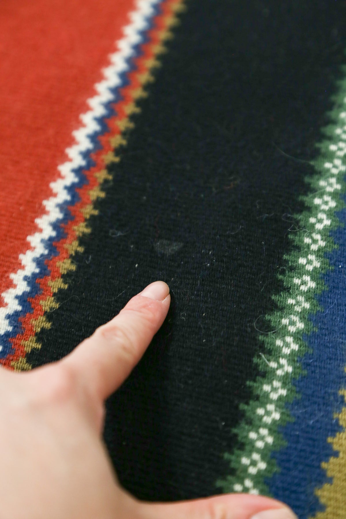Vintage Finnish Striped Raanu Woven Runner Rug / ヴィンテージ フィンランド ラーヌ織り ストライプ ラグ ランナー